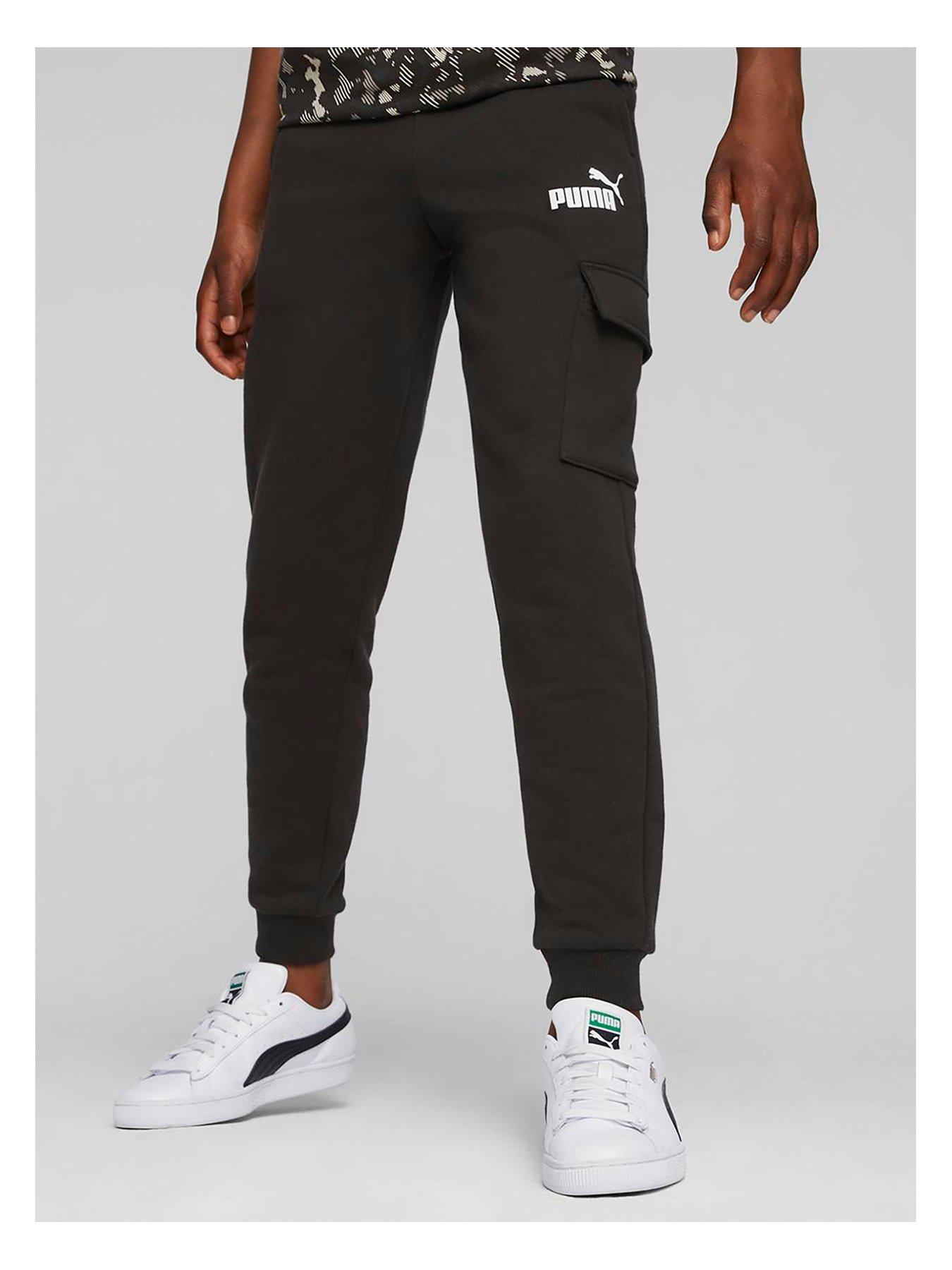 Puma Boys Essentials Fleece Cargo Pants - Black