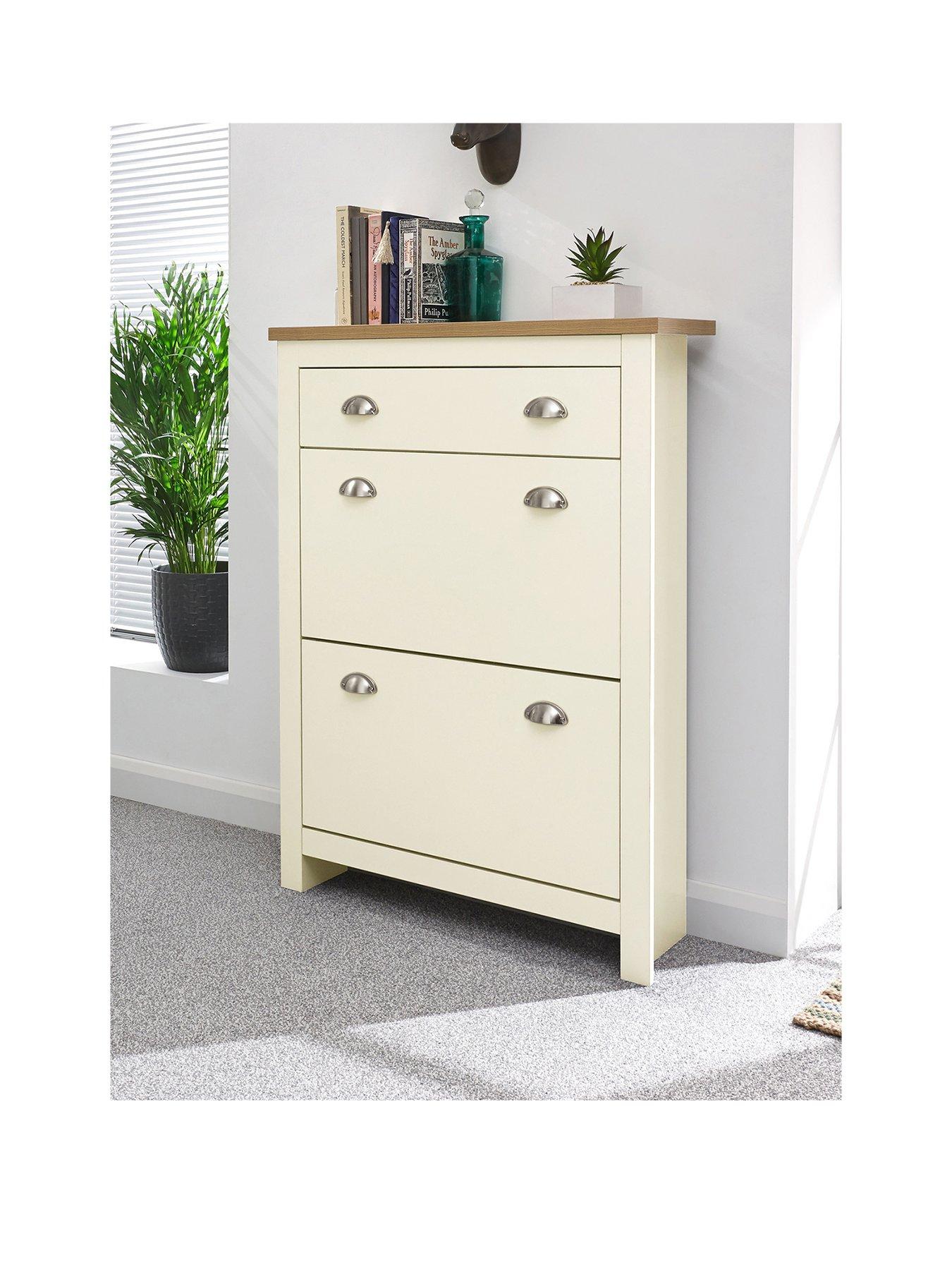 Image 1 of 5 of GFW Lancaster 1 Drawer Shoe Storage - Cream
