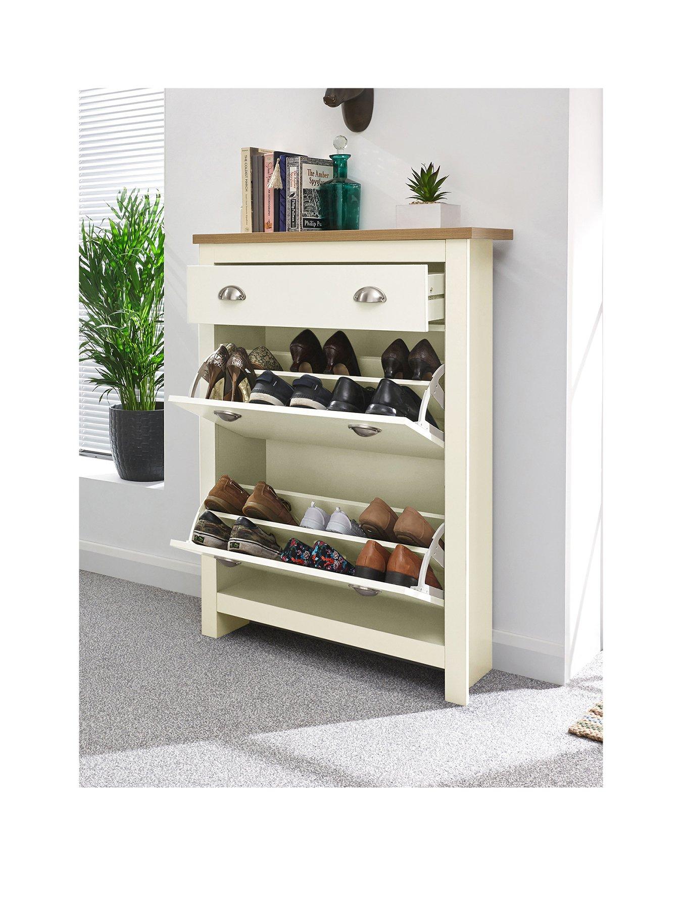 Image 2 of 5 of GFW Lancaster 1 Drawer Shoe Storage - Cream