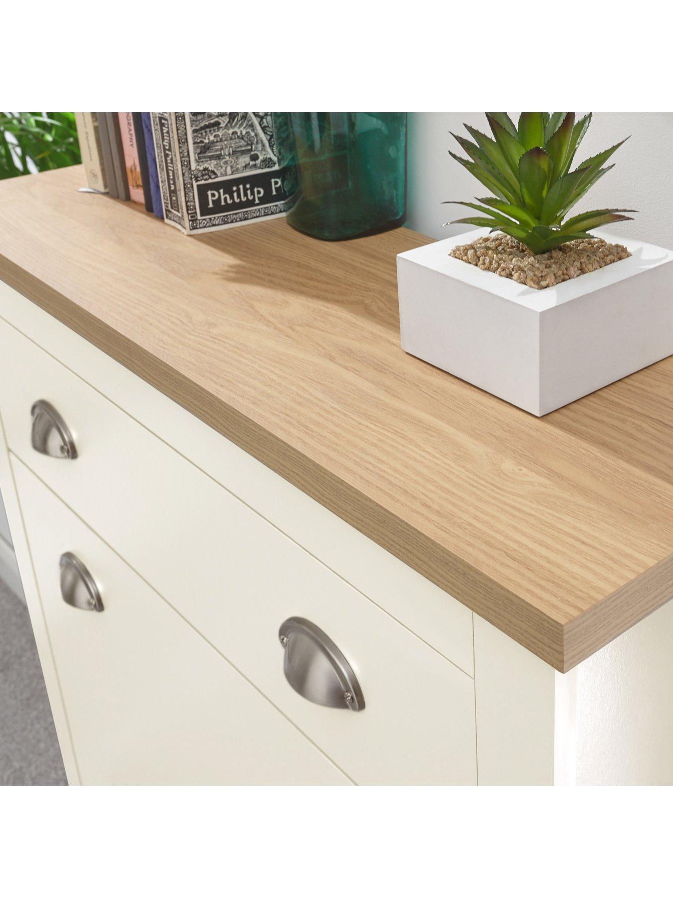 Image 3 of 5 of GFW Lancaster 1 Drawer Shoe Storage - Cream