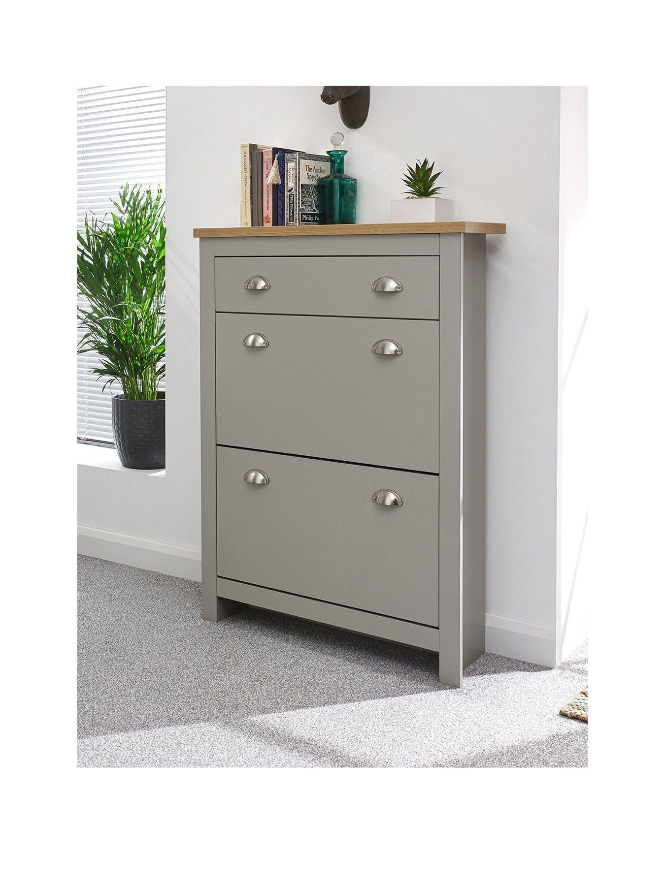 Image 1 of 5 of GFW Lancaster 1 Drawer Shoe Storage - Grey