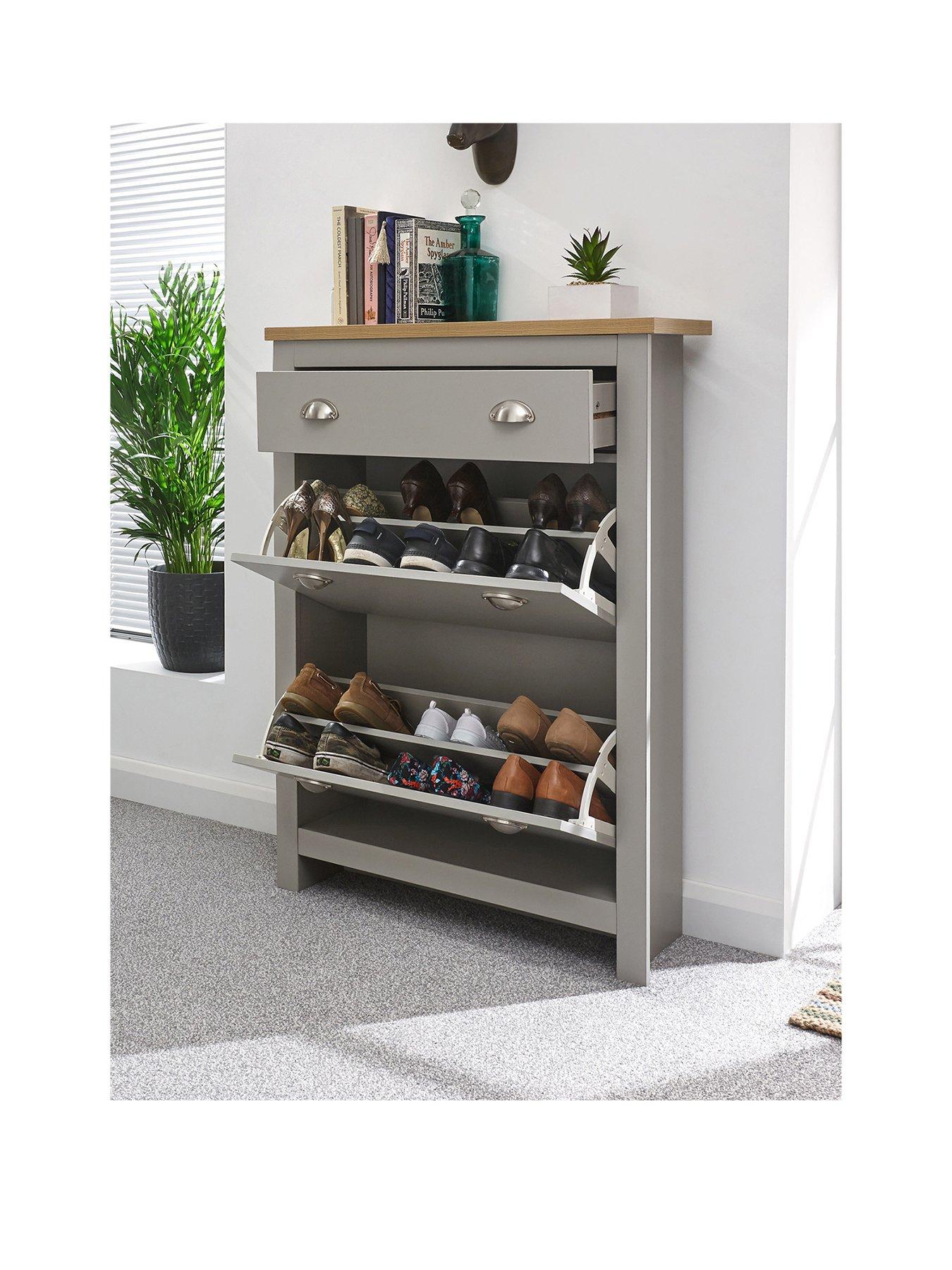 Image 2 of 5 of GFW Lancaster 1 Drawer Shoe Storage - Grey