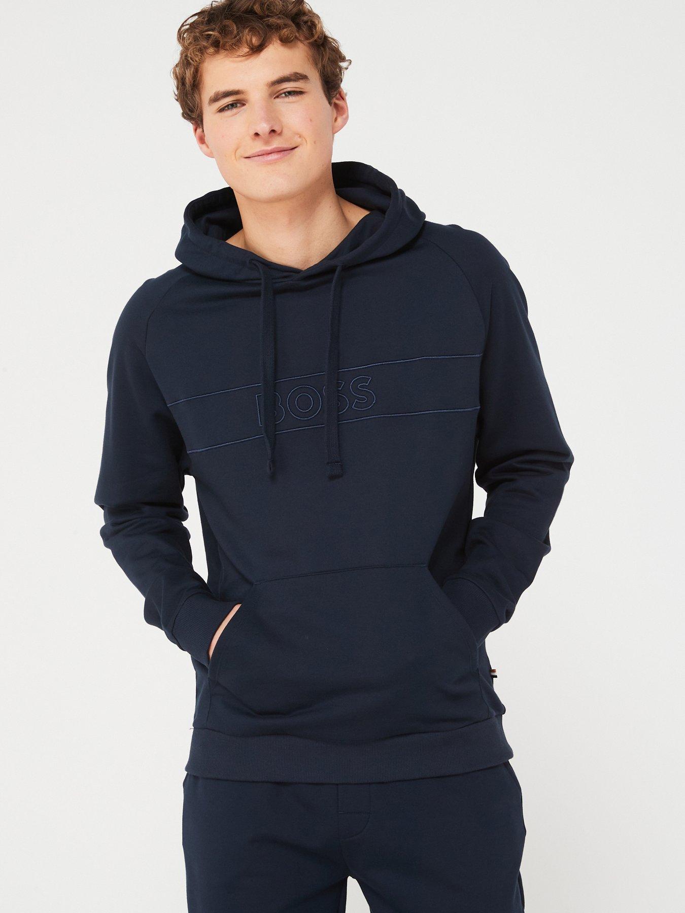 Boss bodywear logo hooded on sale sweatshirt