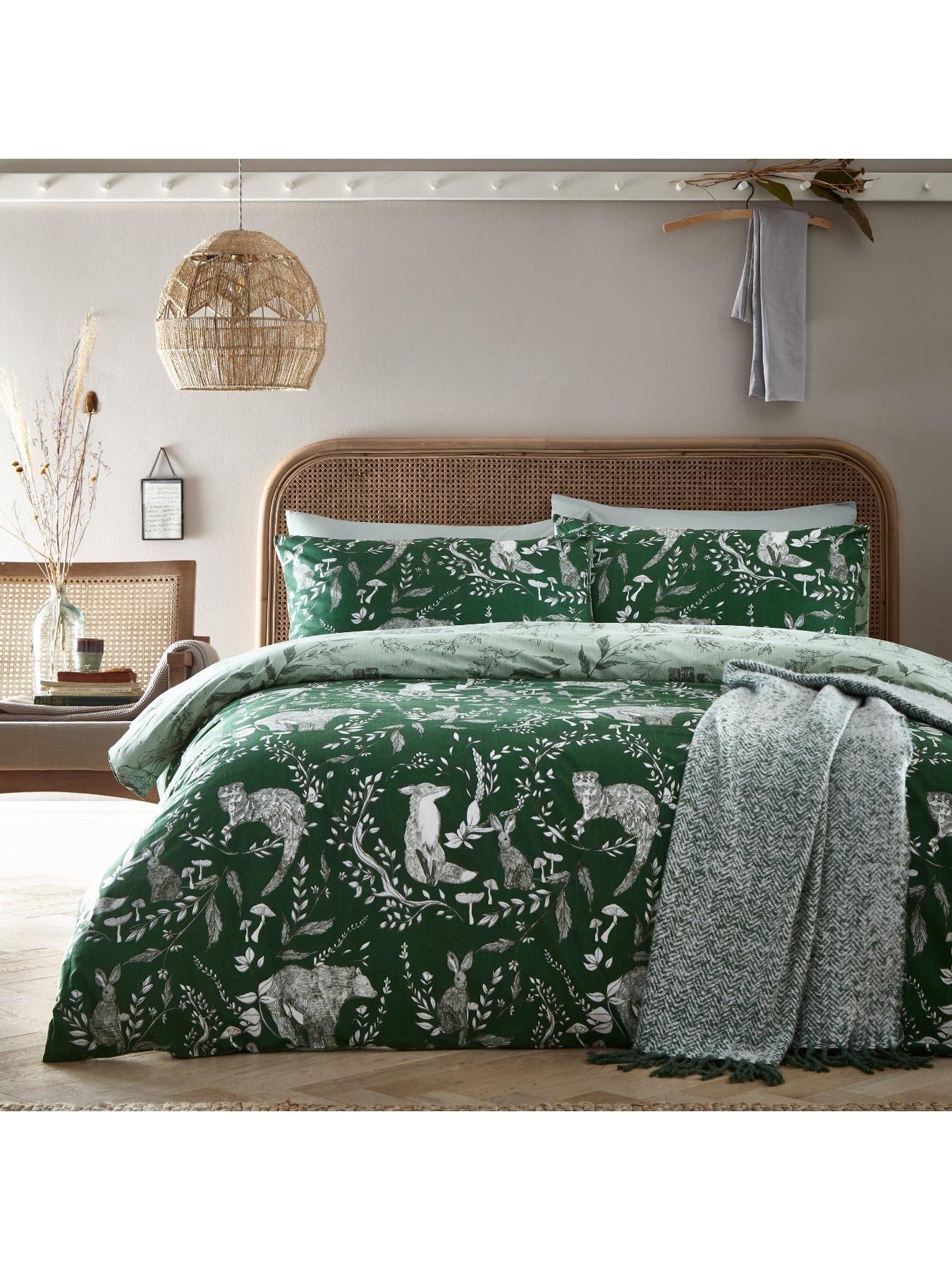Furn Buckthorn Evergreen Duvet Cover Set - Green