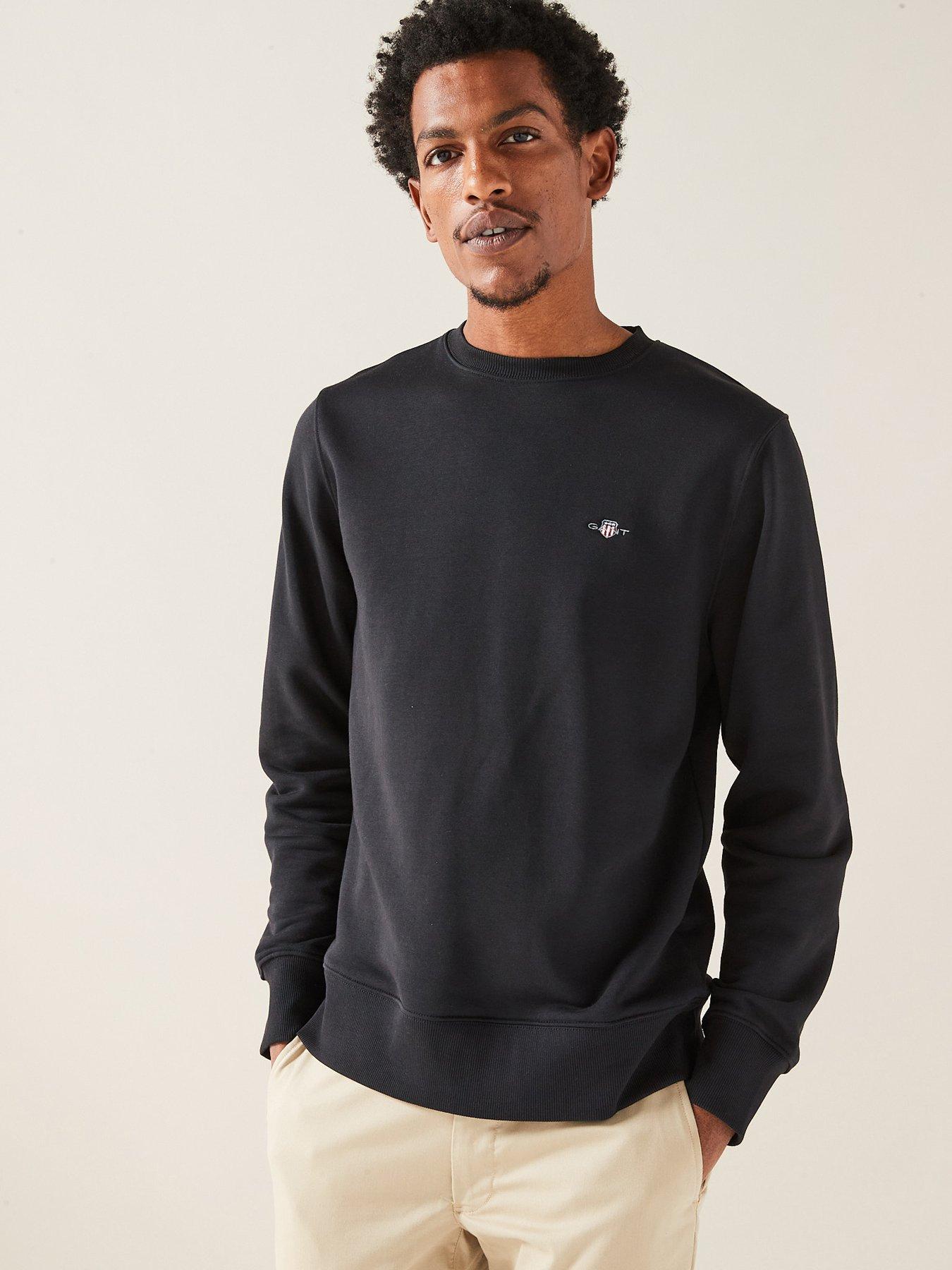 gant-regular-fit-shield-c-neck-sweat-blackfront