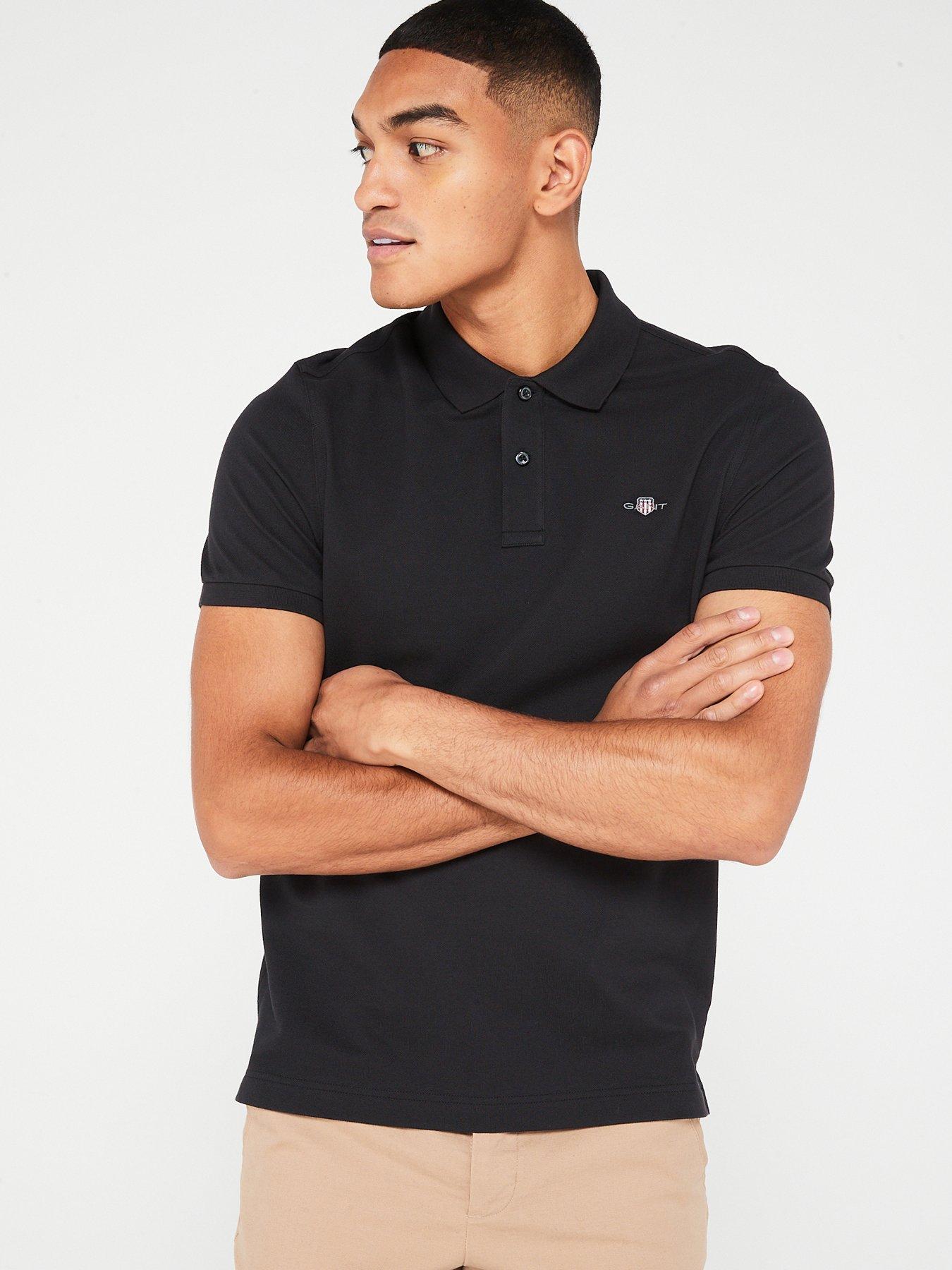 gant-shield-short-sleeve-pique-polo-top-black