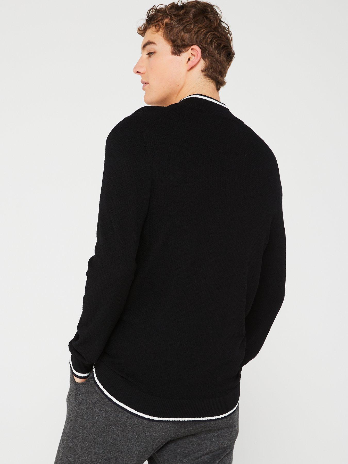 hugo-saikk-zip-neck-jumper-blackstillFront