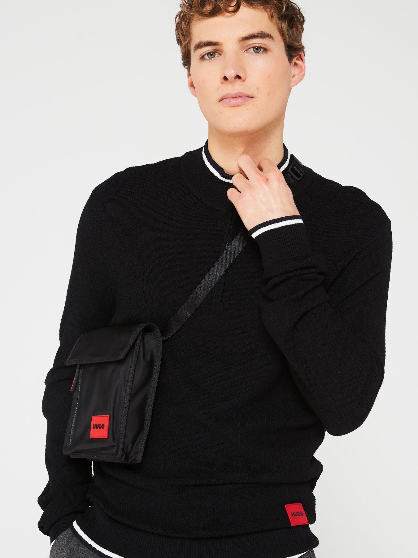 hugo-saikk-zip-neck-jumper-blackoutfit