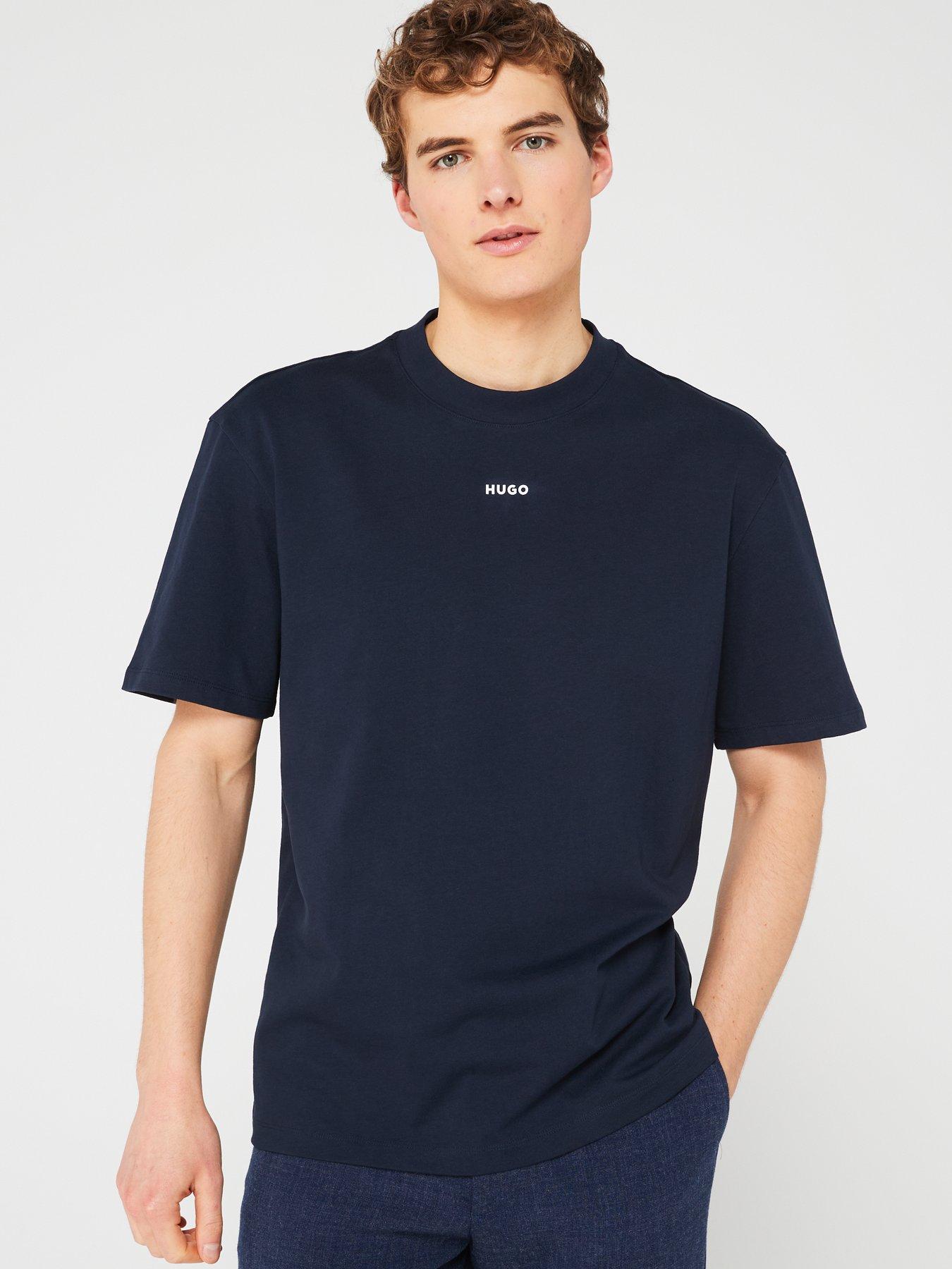 Image 1 of 4 of HUGO Dapolino Relaxed Fit T-Shirt - Dark Blue