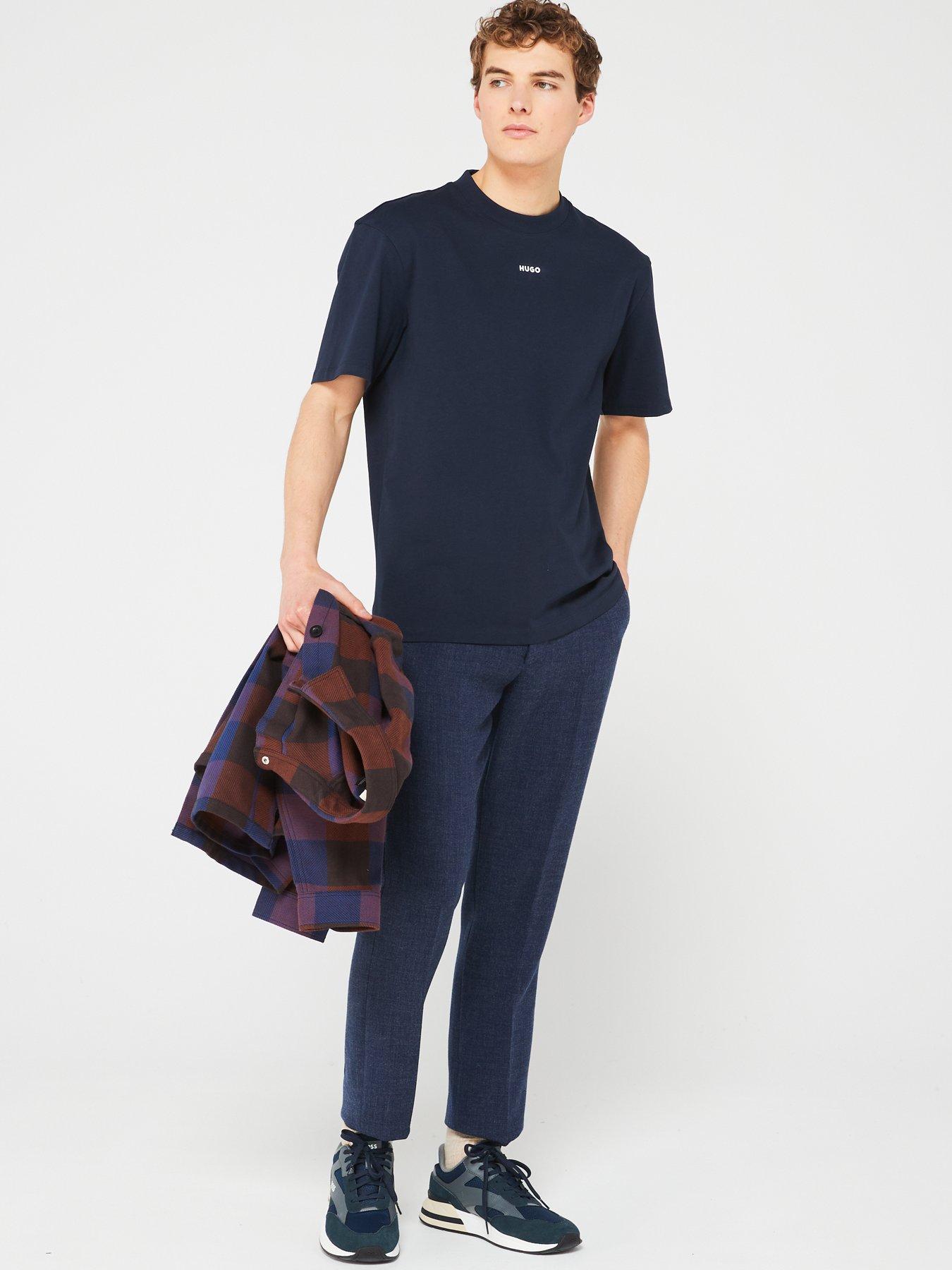 Image 3 of 4 of HUGO Dapolino Relaxed Fit T-Shirt - Dark Blue