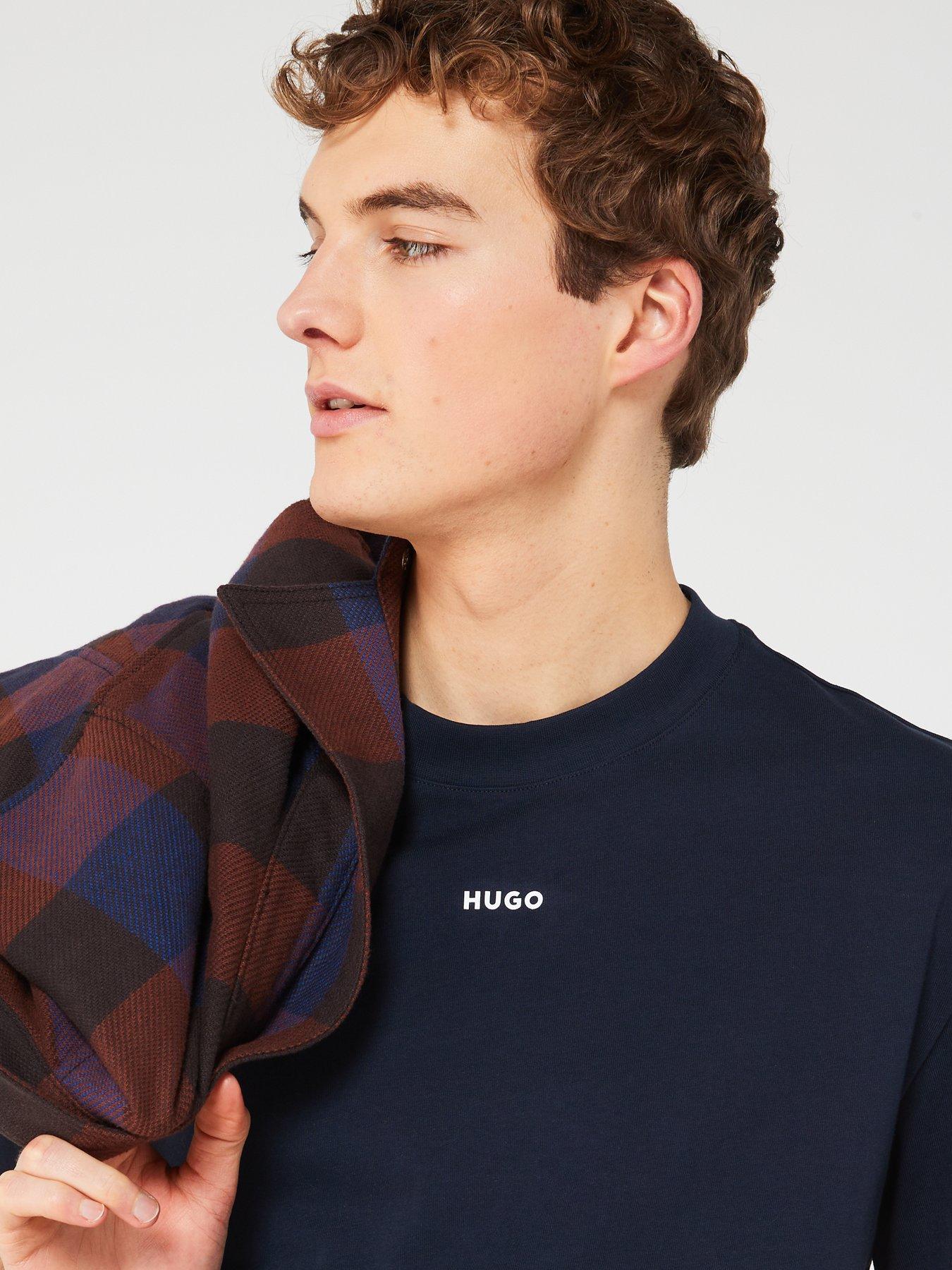Image 4 of 4 of HUGO Dapolino Relaxed Fit T-Shirt - Dark Blue