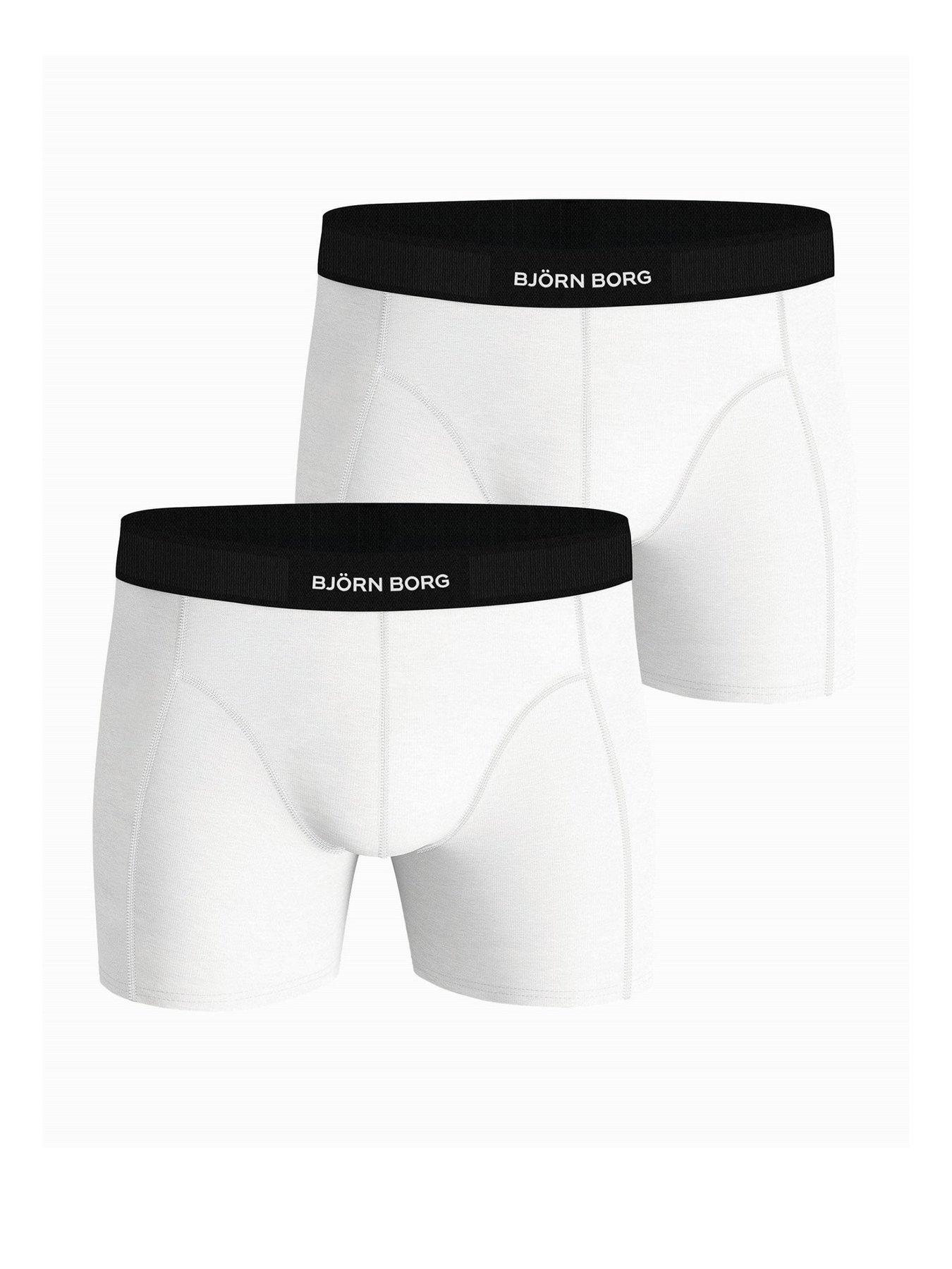 Image 1 of 4 of Bjorn Borg Mens Bjorn Borg Premium Cotton Stretch Boxer 2 Pack