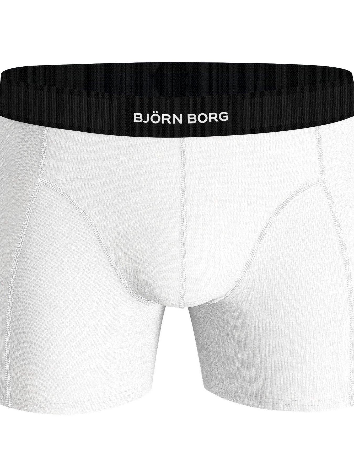 Image 2 of 4 of Bjorn Borg Mens Bjorn Borg Premium Cotton Stretch Boxer 2 Pack