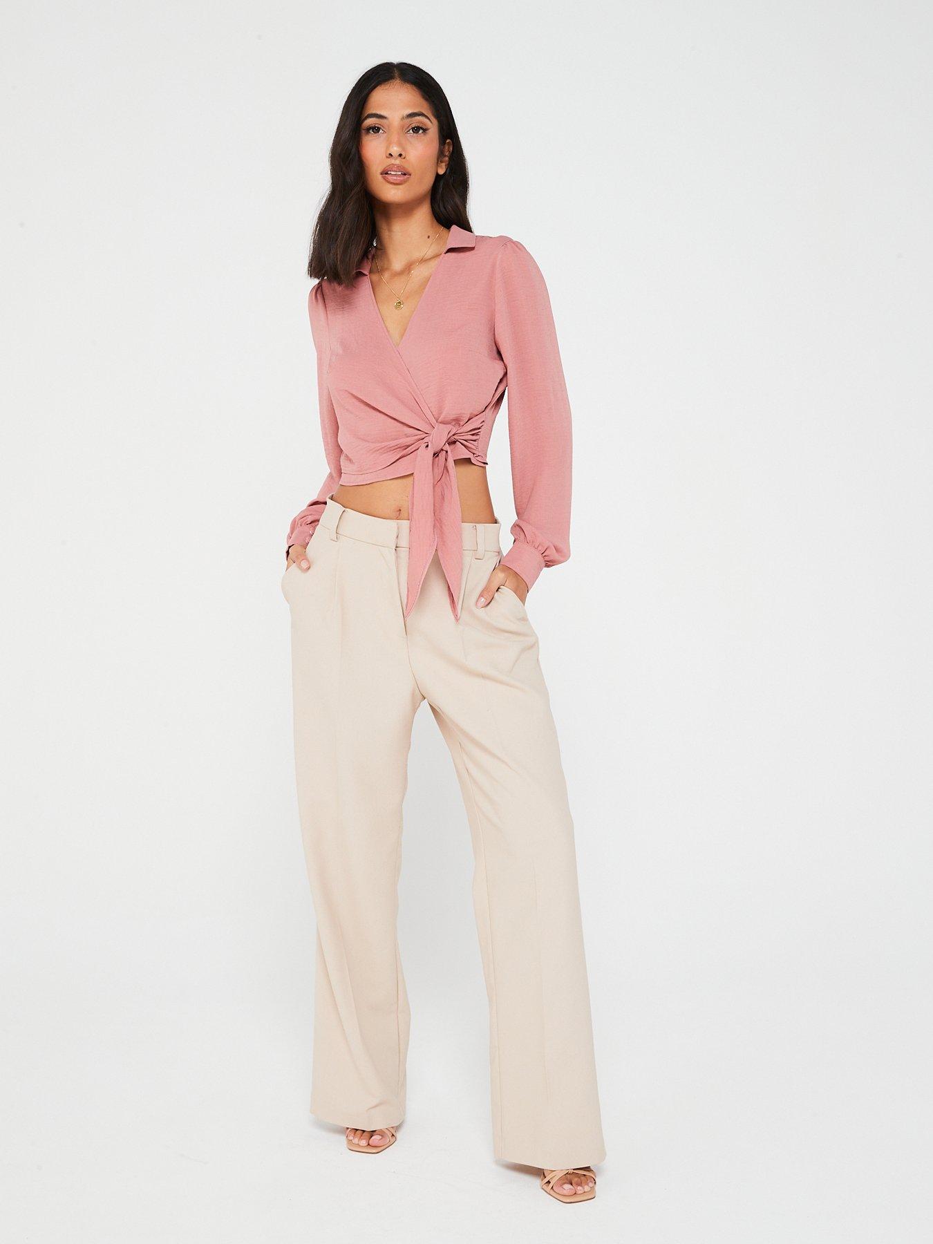 v-by-very-long-sleeve-wrap-blouse-pinkback