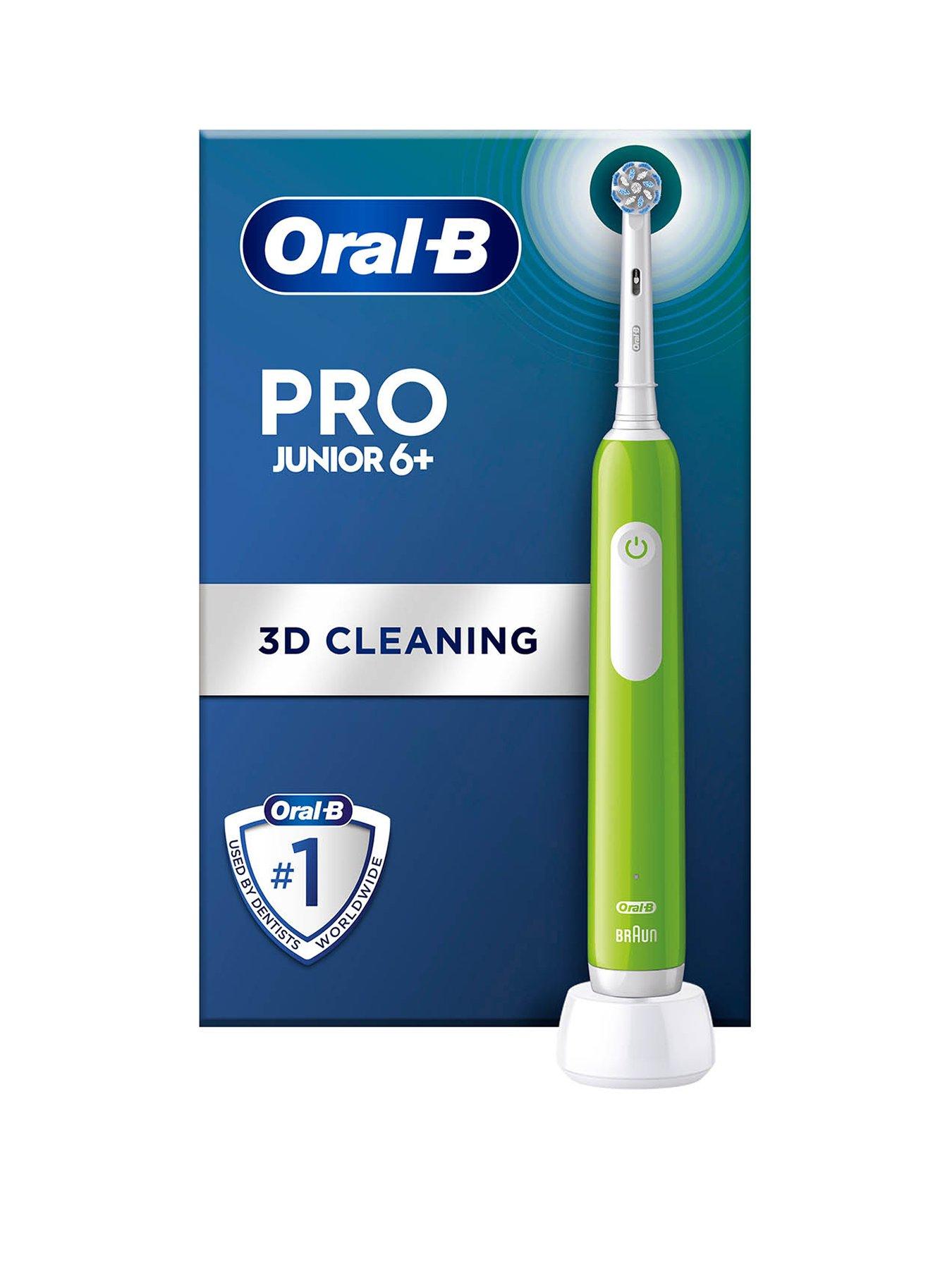 Image 1 of 3 of Oral-B Pro Junior 6+ Green Electric Toothbrush
