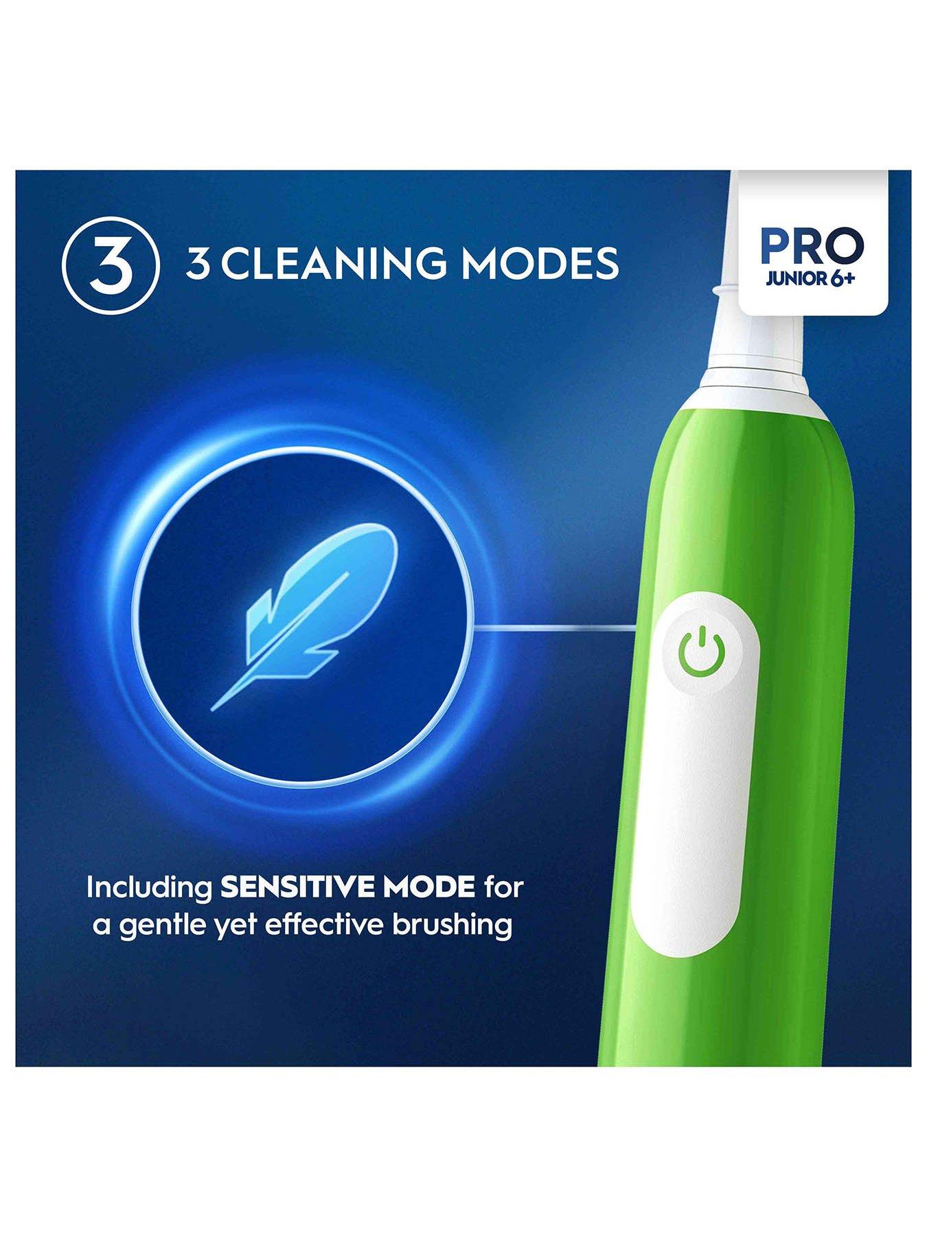 oral-b-pro-junior-6-green-electric-toothbrushdetail