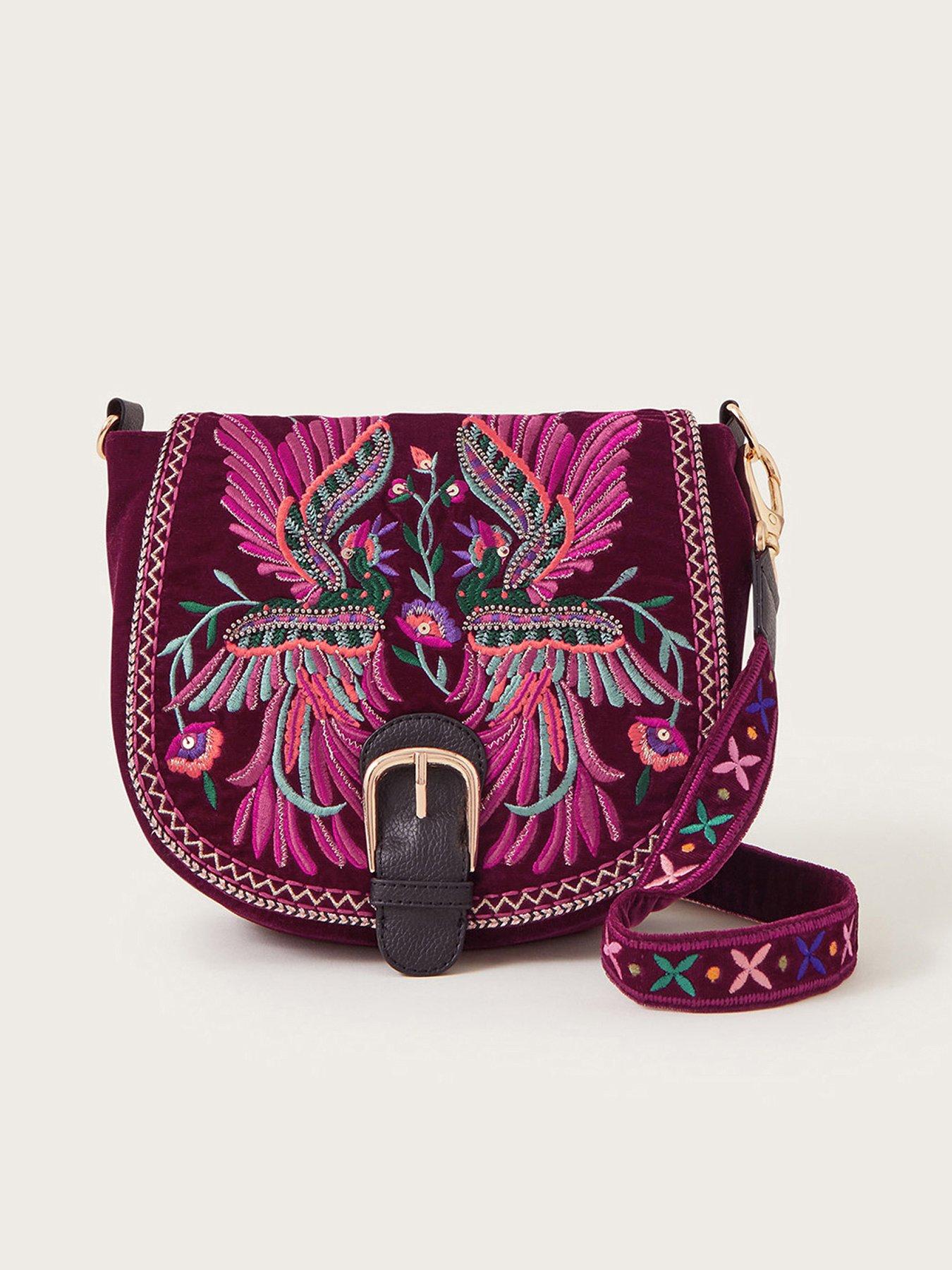 Beatrice Bird Velvet Cross Body