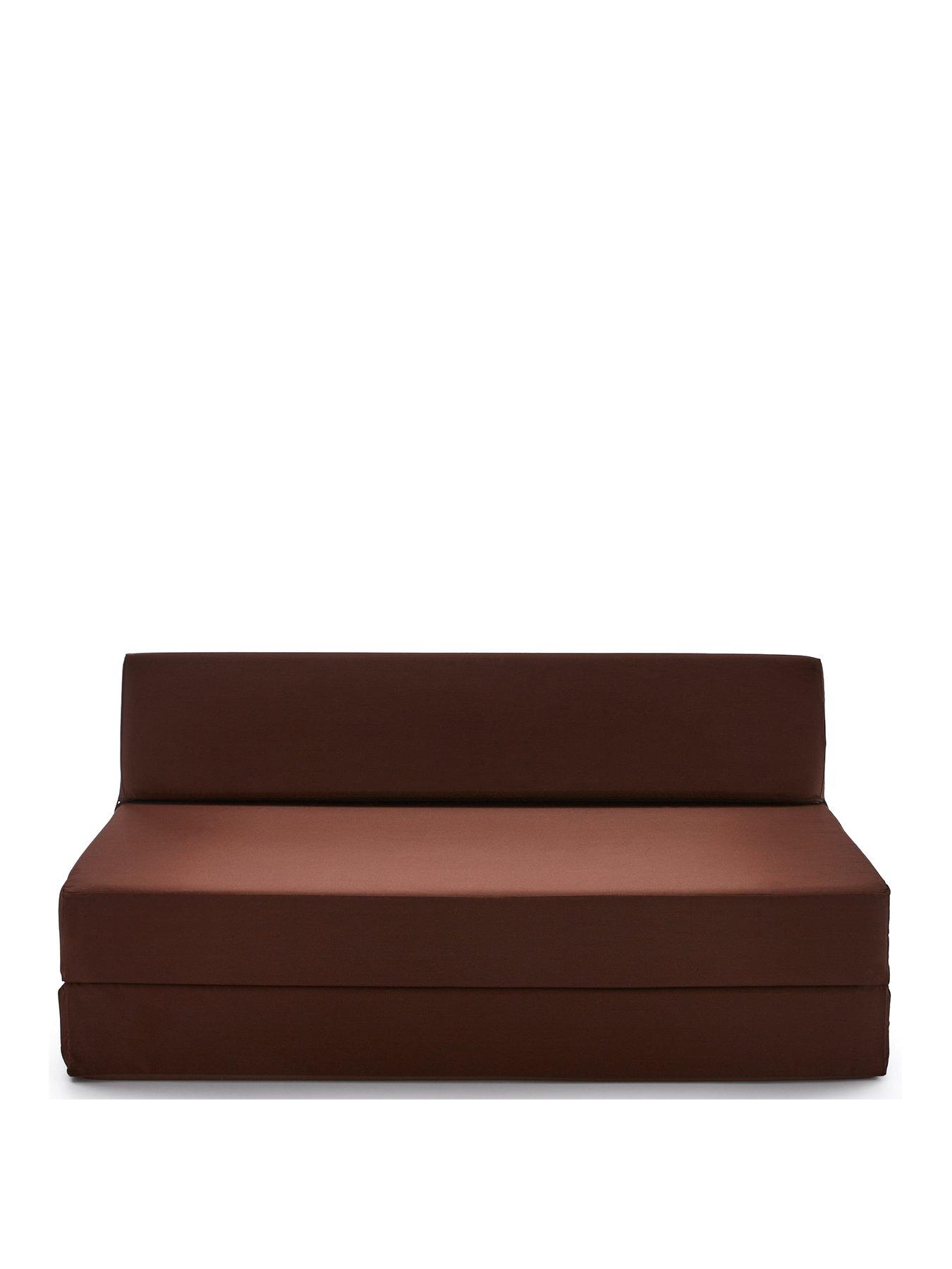 kaikoo-double-folding-chair-bed-chocolatefront