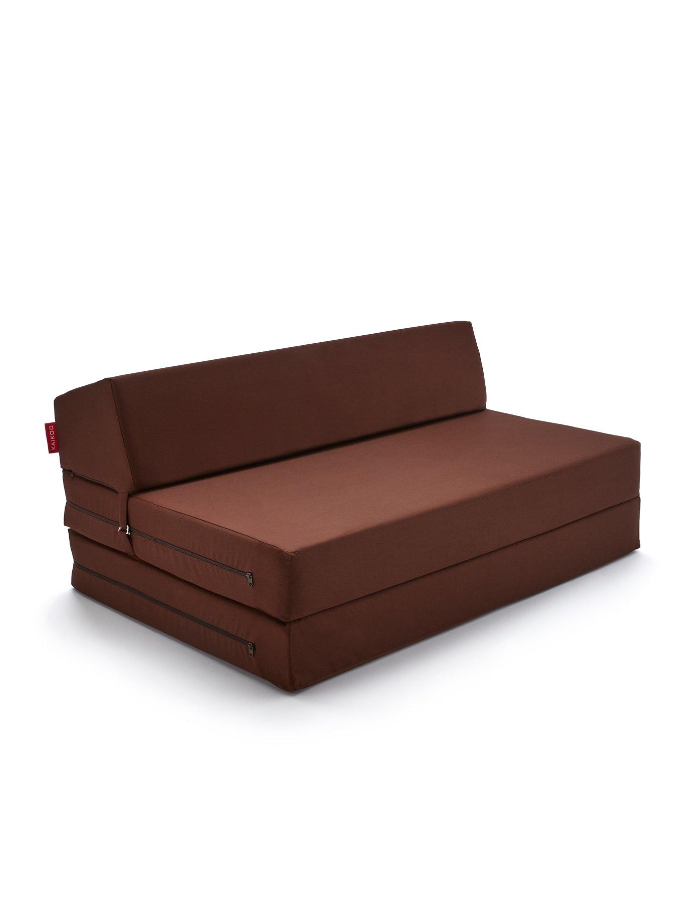 kaikoo-double-folding-chair-bed-chocolatestillFront