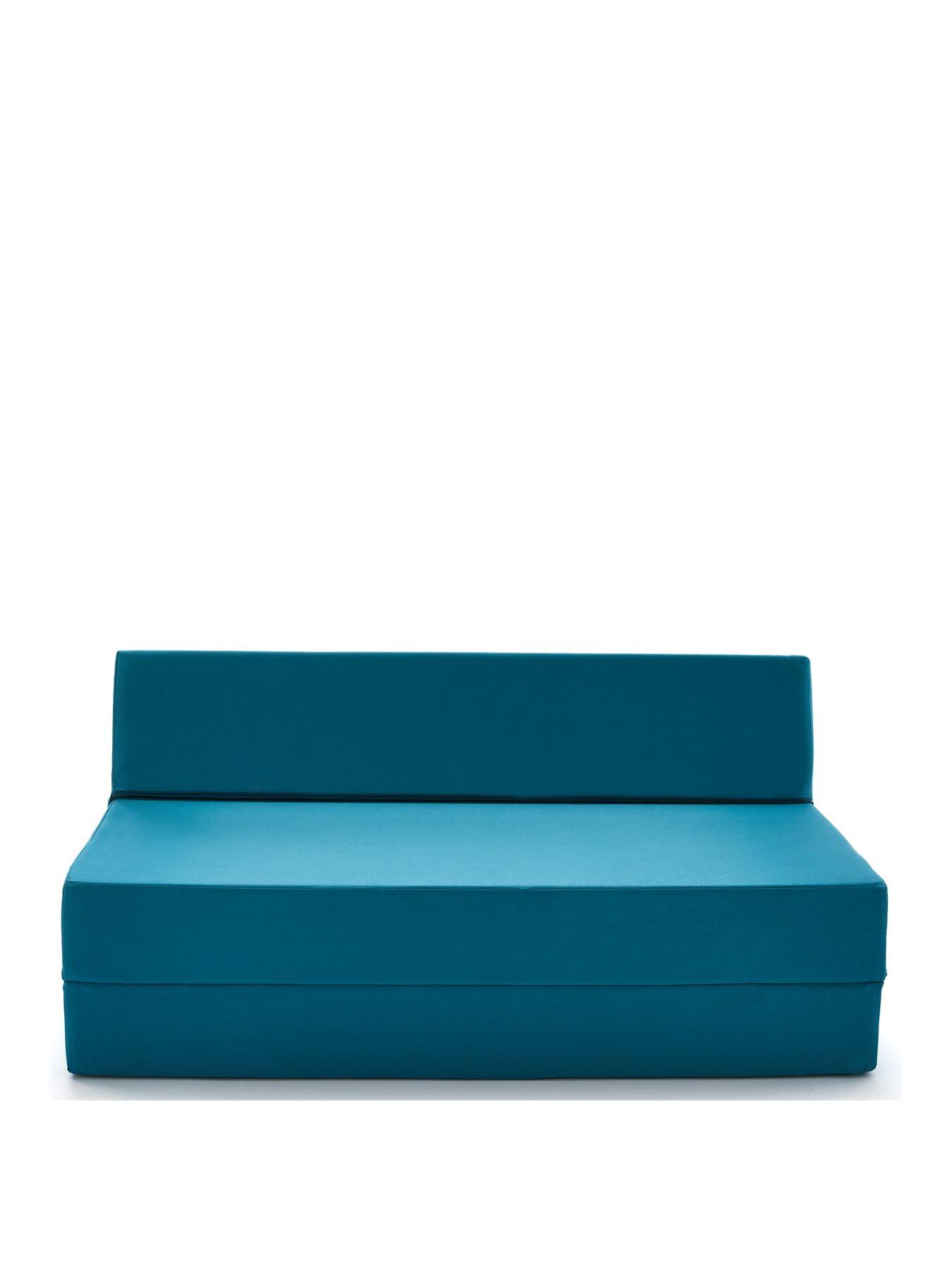 kaikoo-double-folding-chair-bed-teal