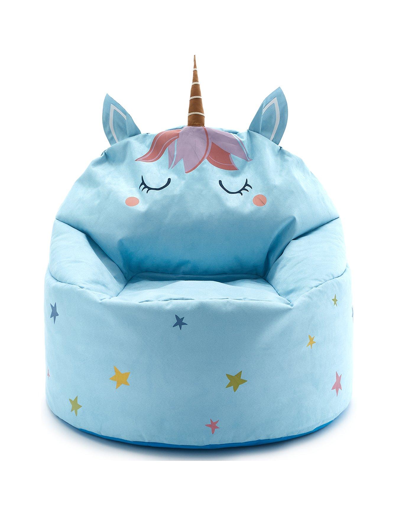  Loungie Stuffed Animal Storage Beanbag Cover - 55 Extra Large  Bean Bag Chair, Unicorn Light Pink : Home & Kitchen