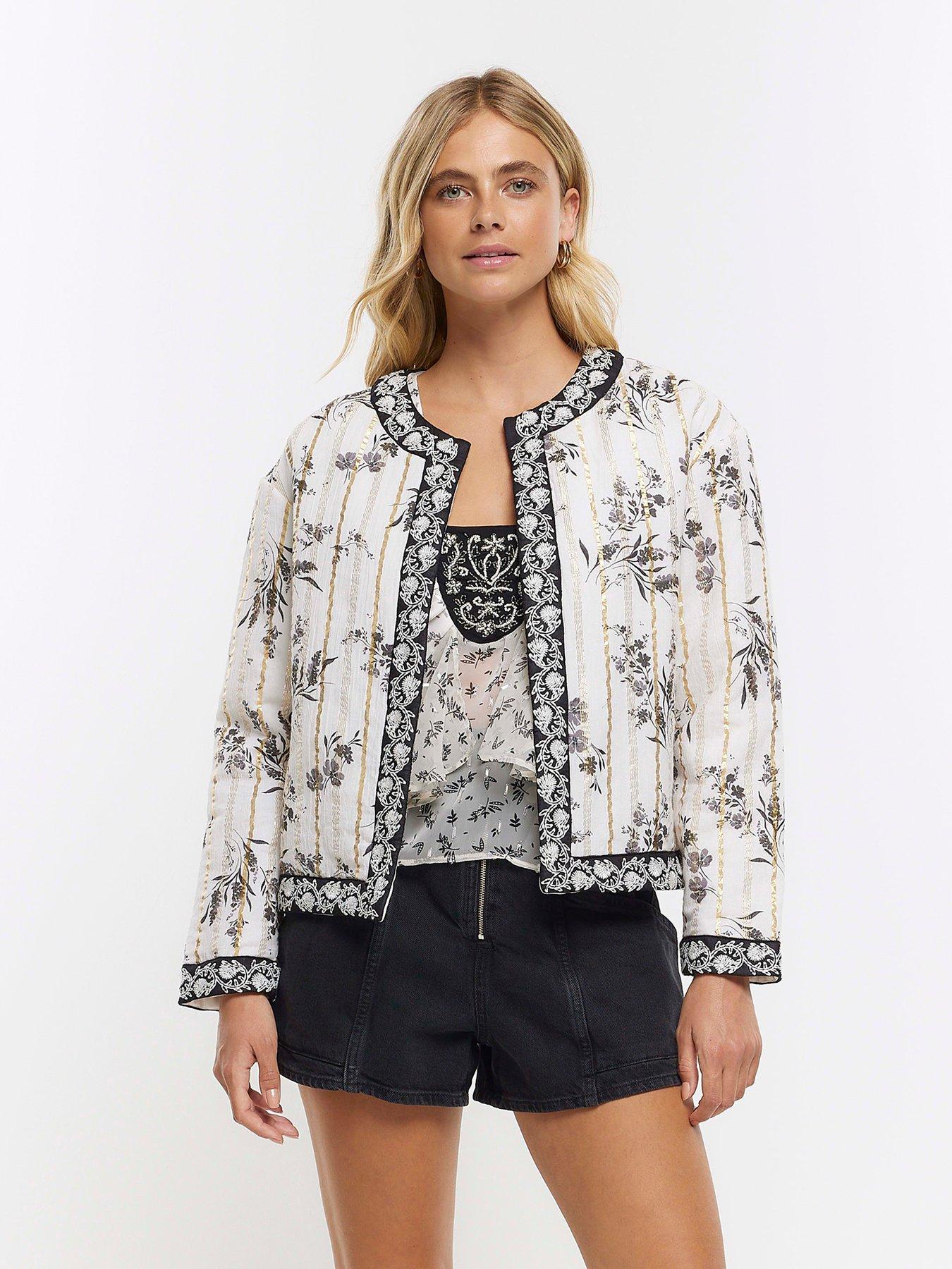 River island white jacket on sale womens