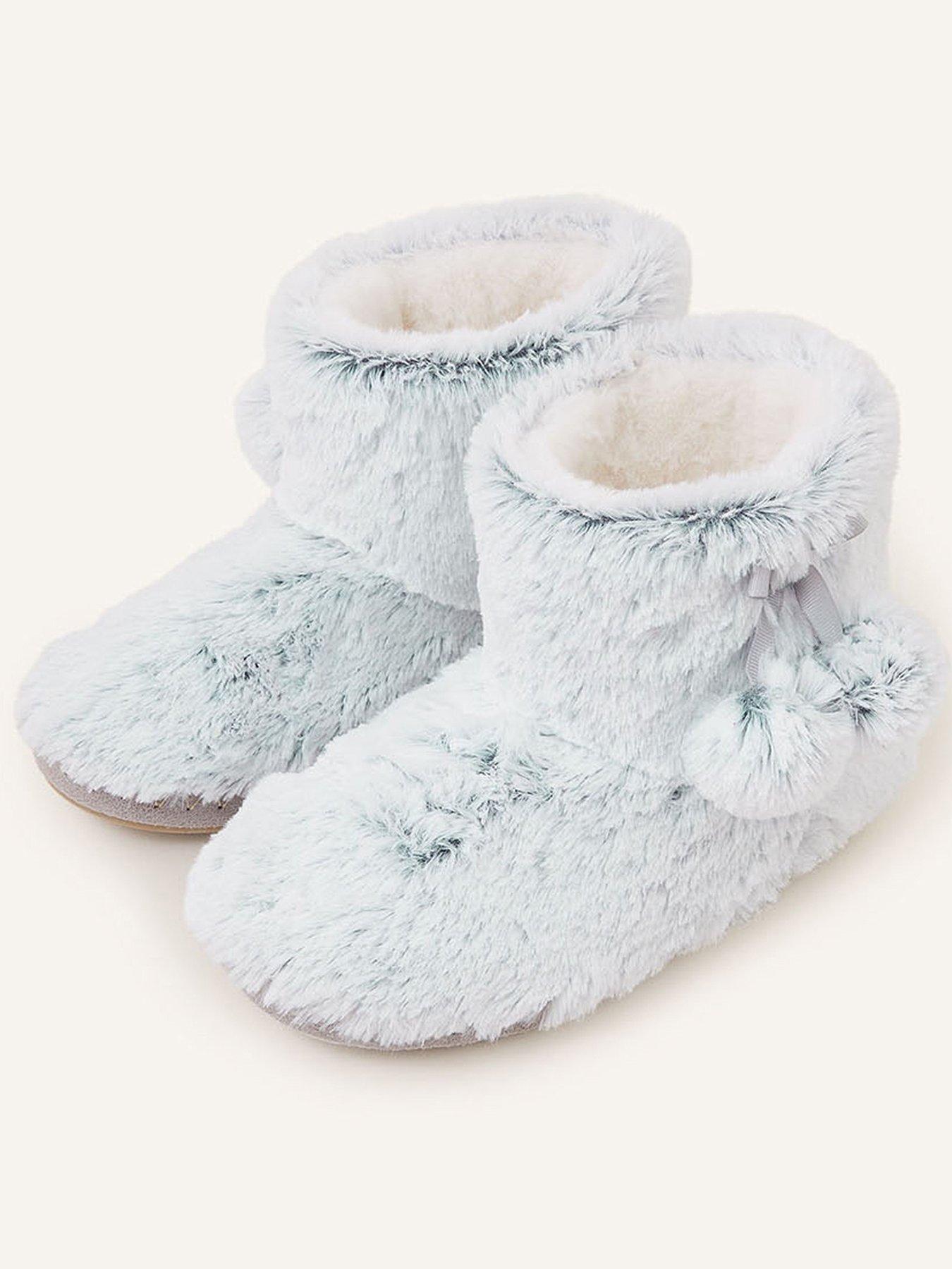 Image 1 of 4 of Accessorize Supersoft Slipper Boot - Grey