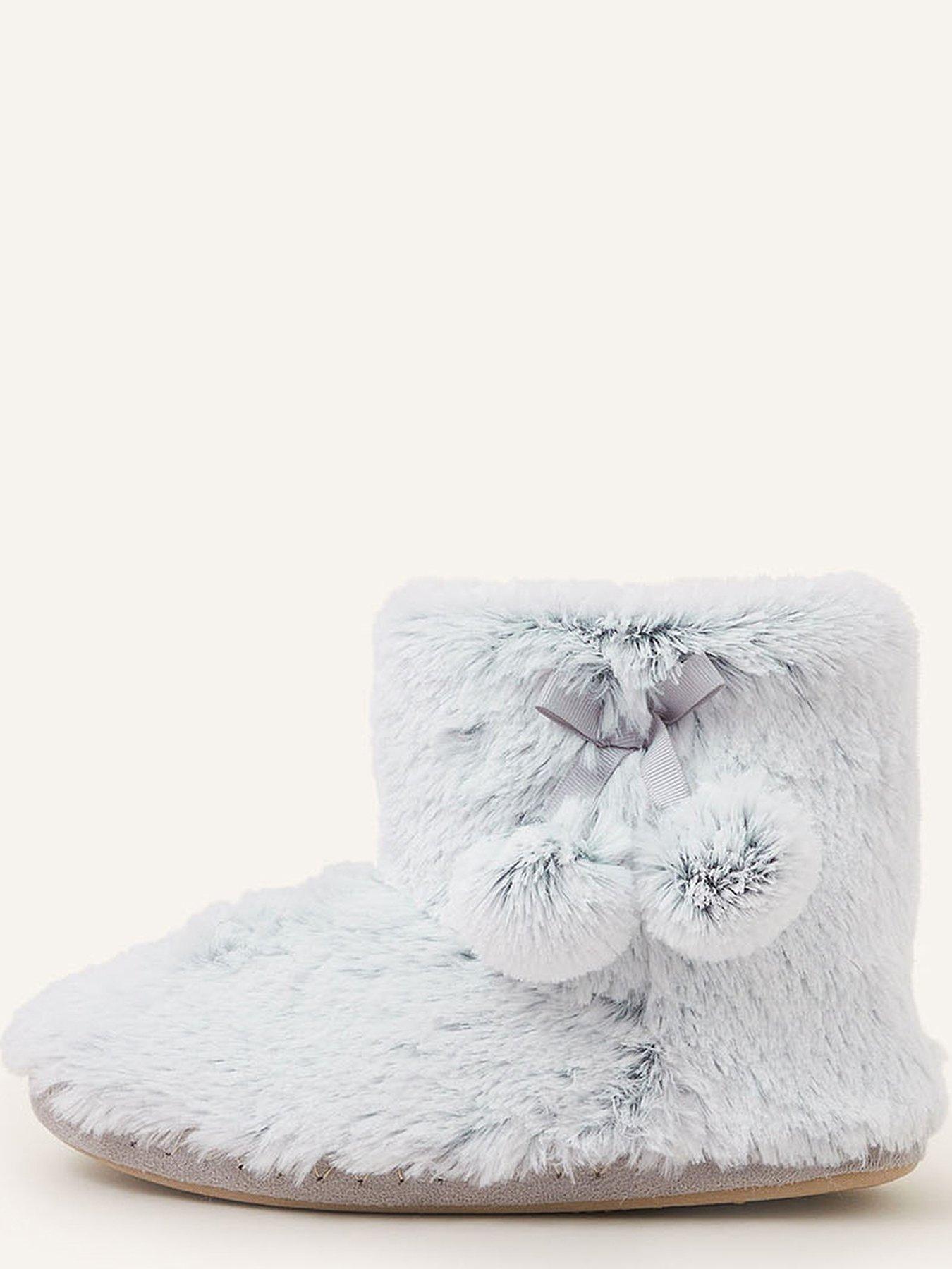 Image 4 of 4 of Accessorize Supersoft Slipper Boot - Grey