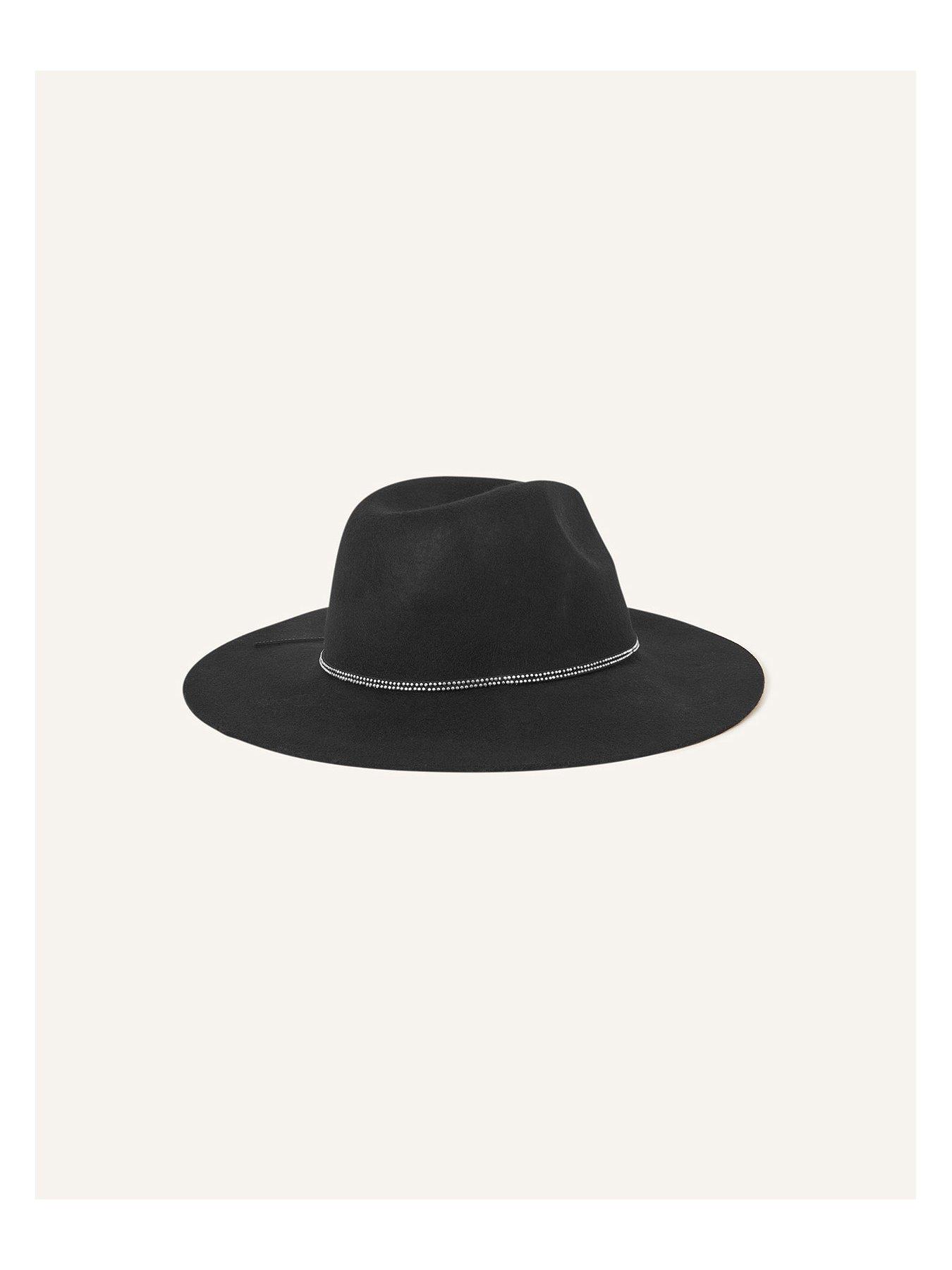 Image 3 of 4 of Accessorize Wool Fedora Sparkle Trim Hat