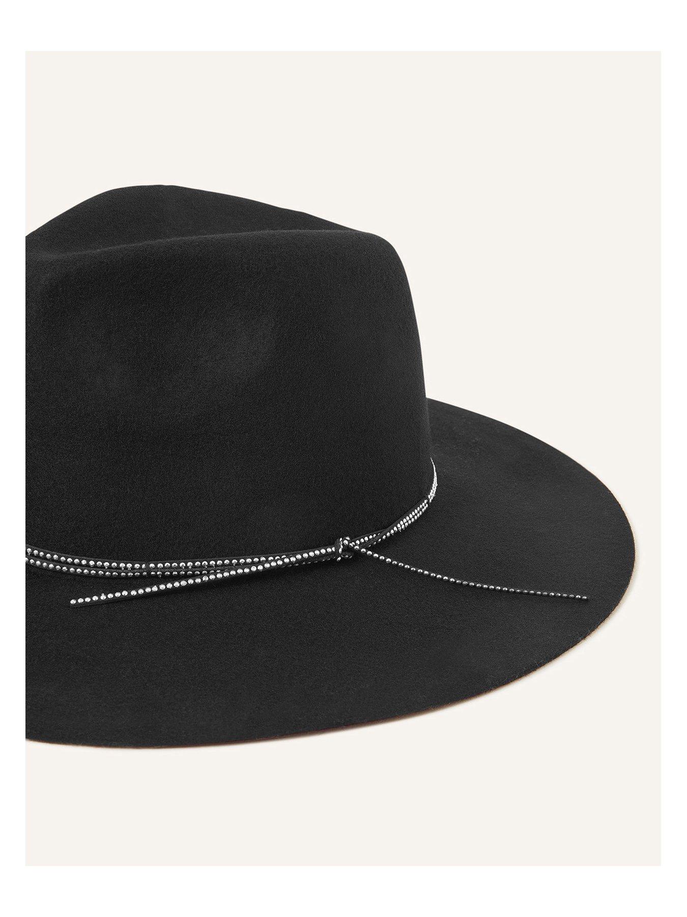Image 4 of 4 of Accessorize Wool Fedora Sparkle Trim Hat