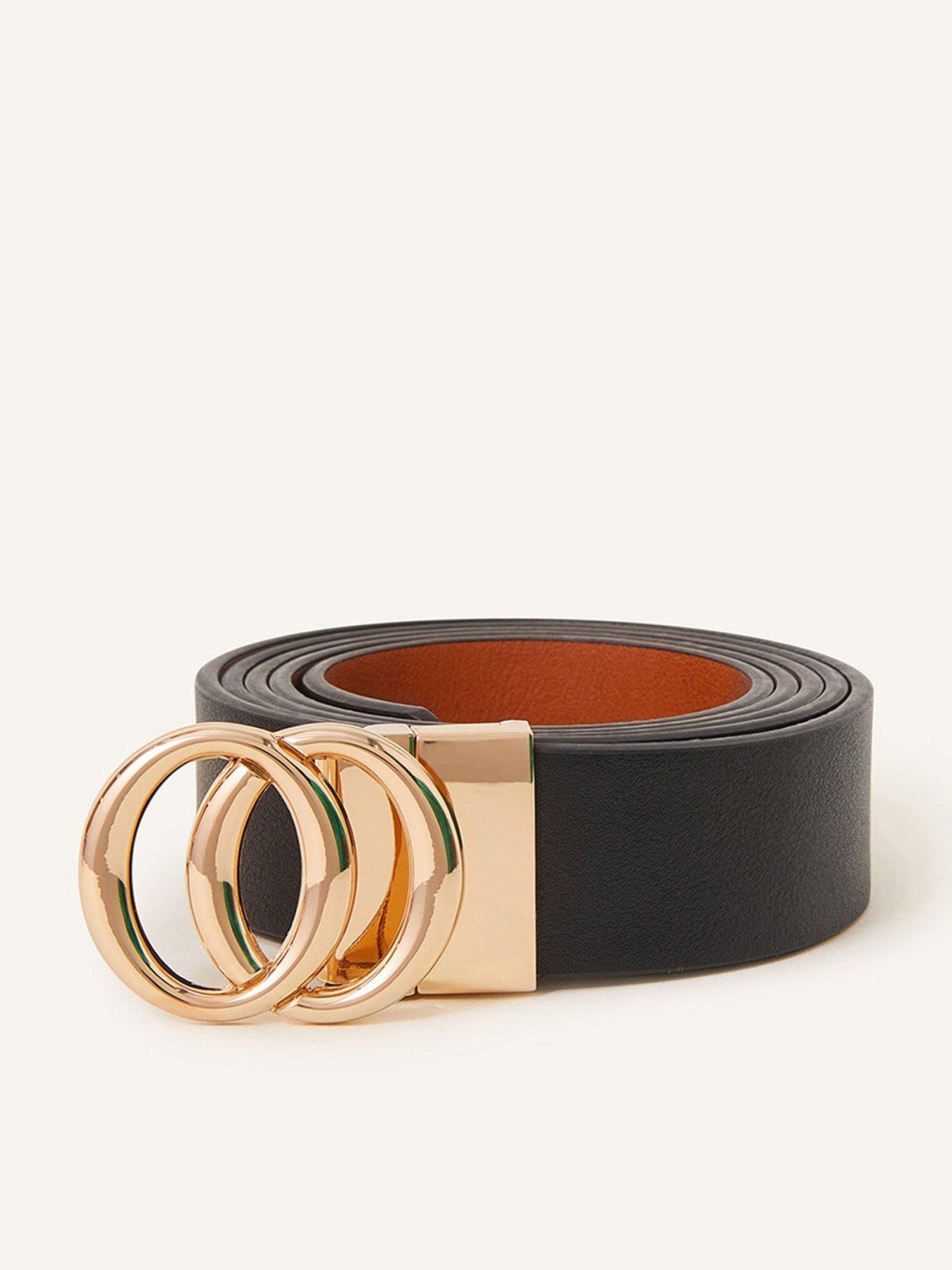 COACH Sculpted C Reversible Belt - Black/Tan