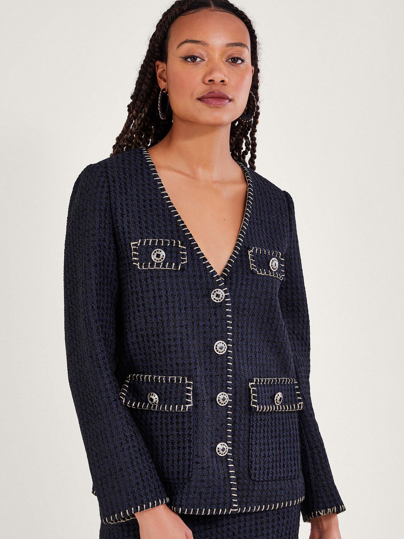 Monsoon tweed outlet coat