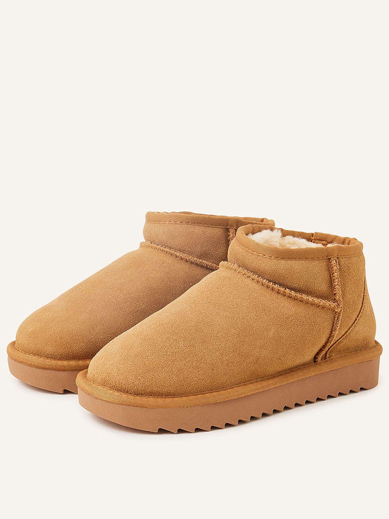 Image 1 of 4 of Accessorize Mini Suede Boot - Brown