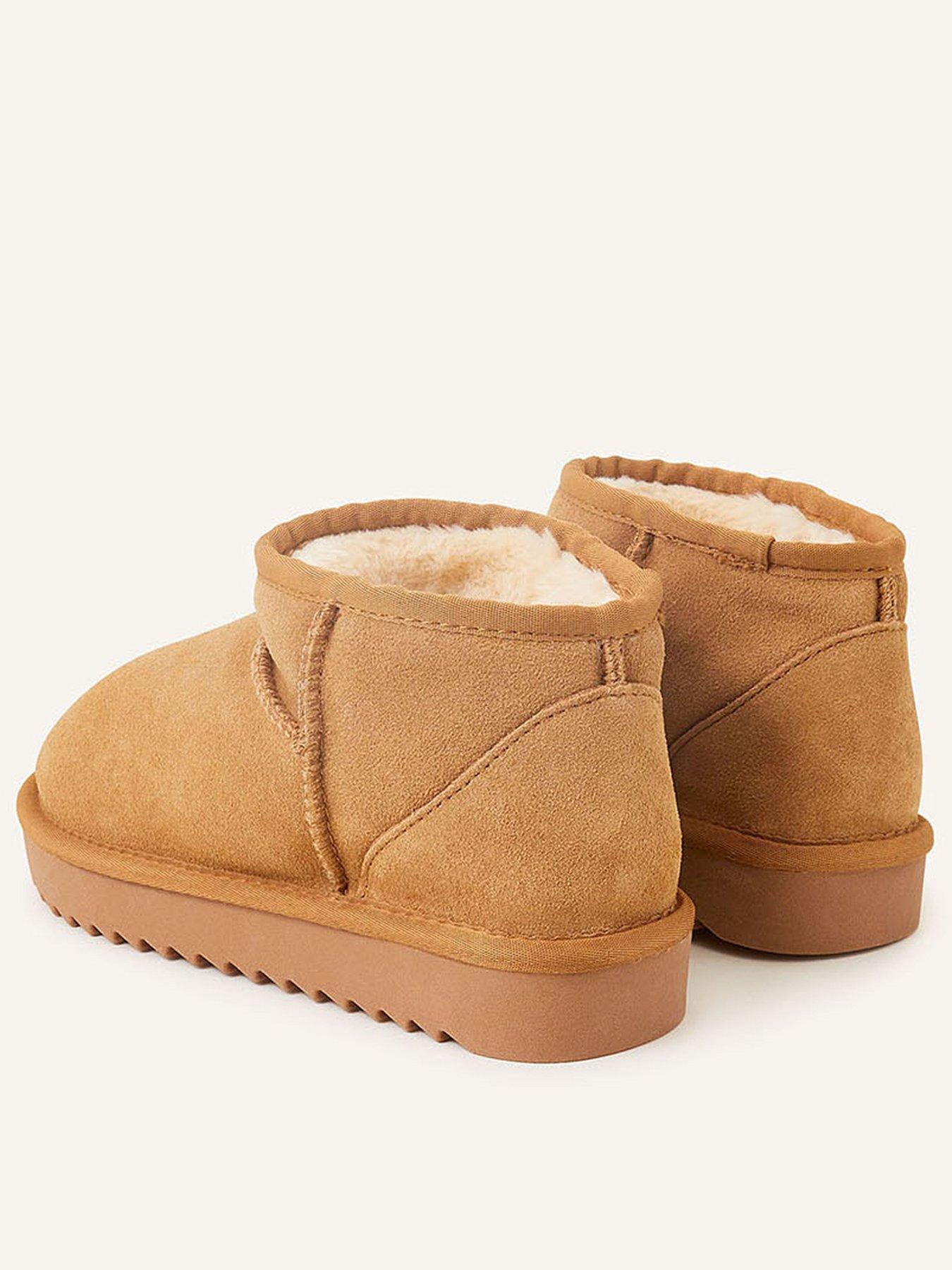 Image 3 of 4 of Accessorize Mini Suede Boot - Brown