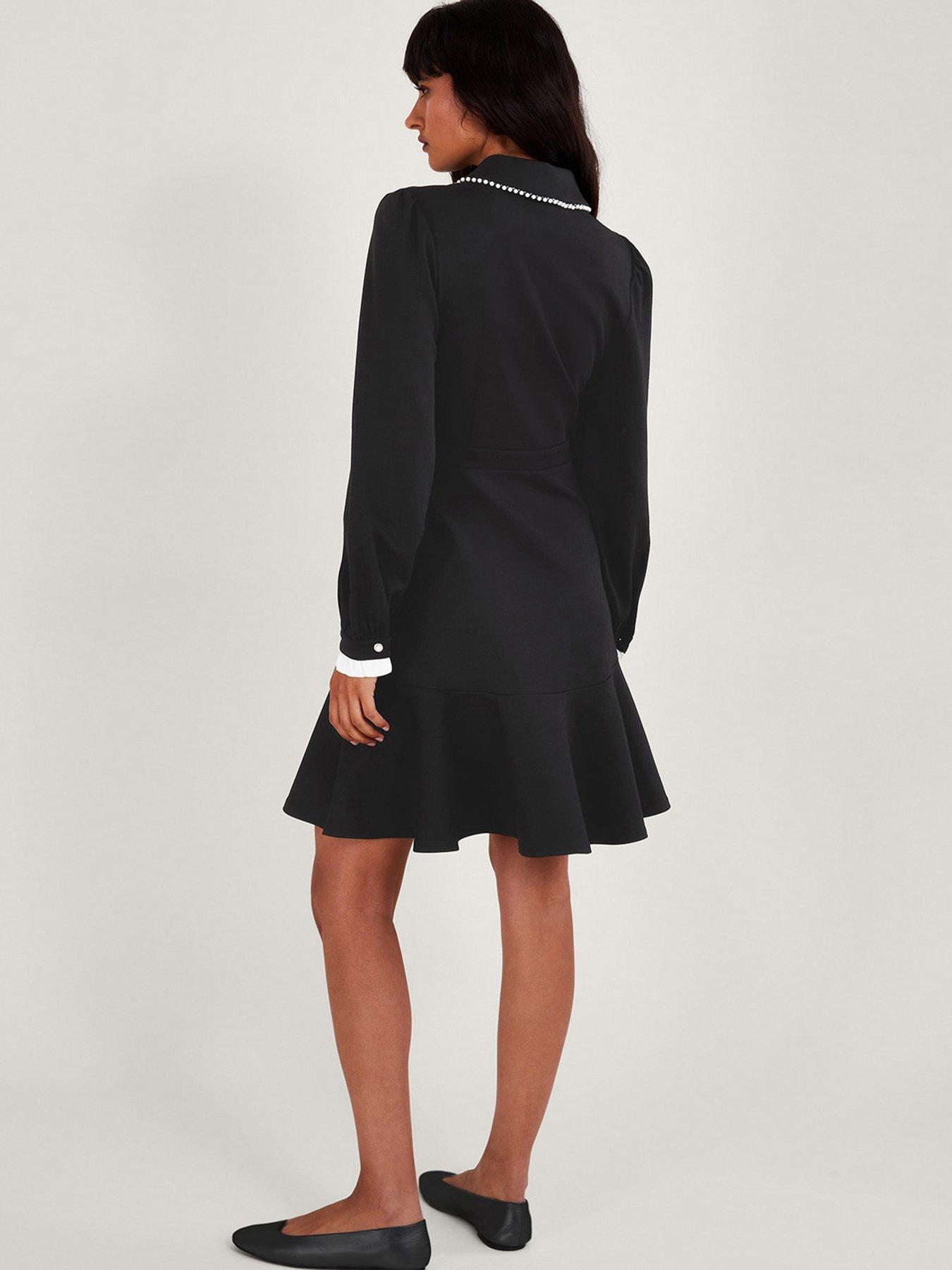 Image 2 of 5 of Monsoon Paloma Ponte Dress - Black