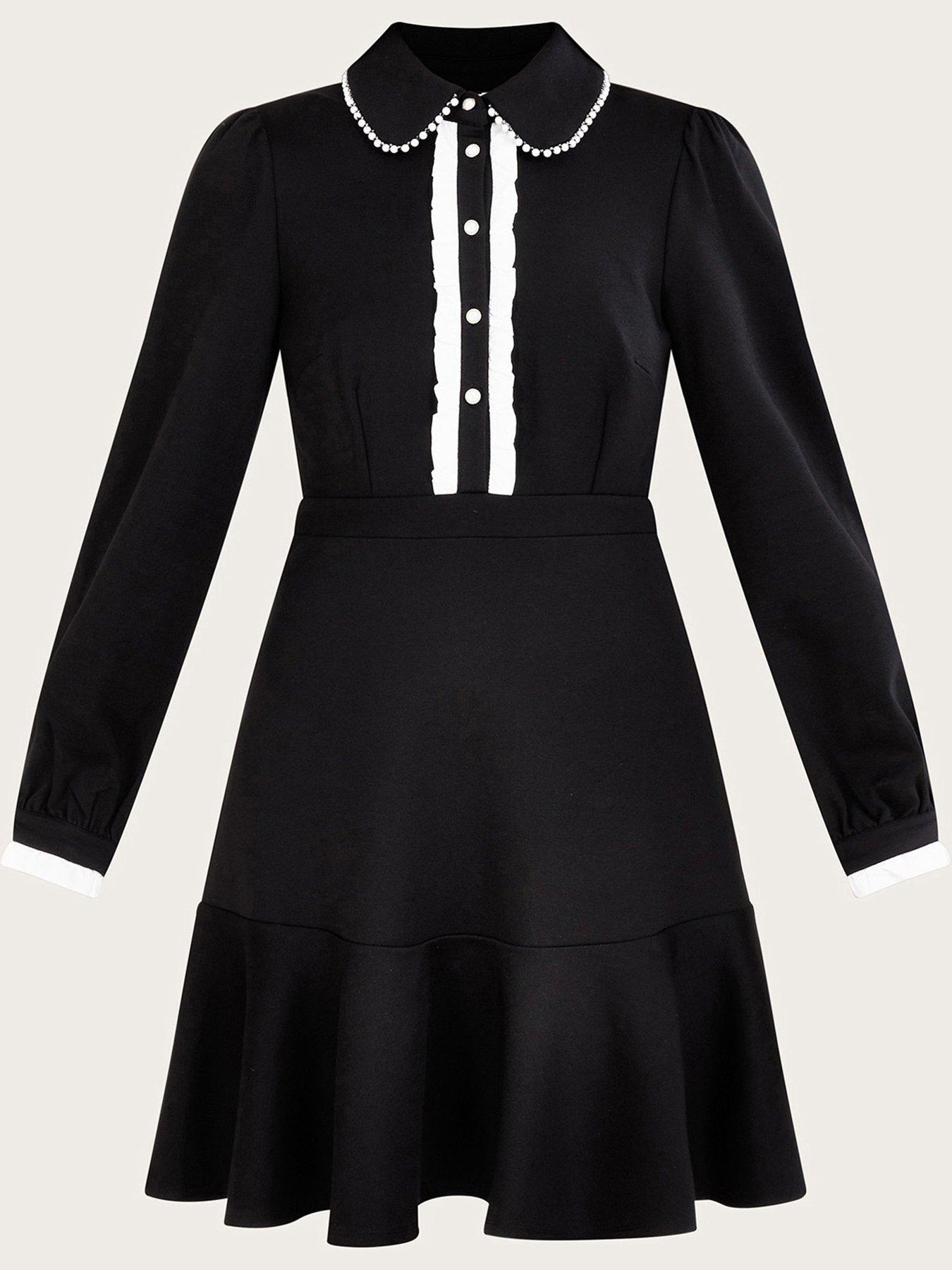 Image 3 of 5 of Monsoon Paloma Ponte Dress - Black