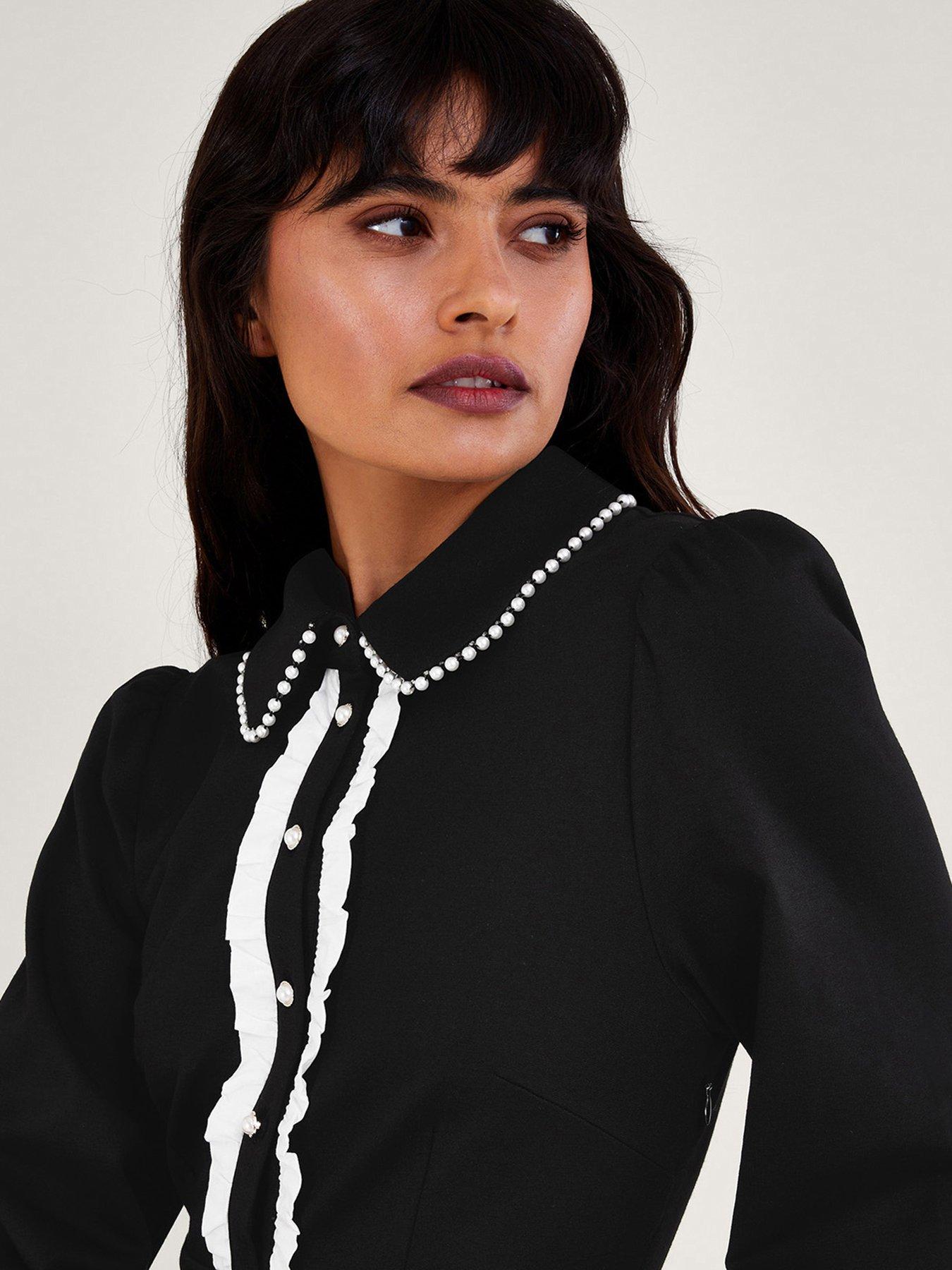 Image 4 of 5 of Monsoon Paloma Ponte Dress - Black