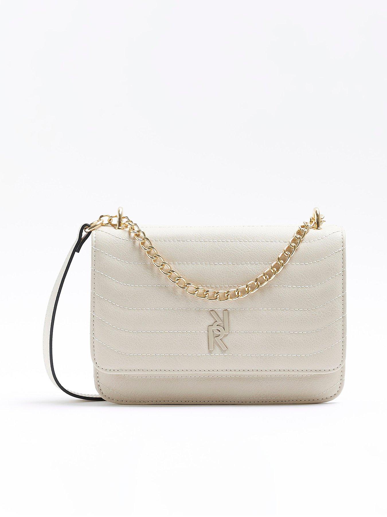 VALENTINO Divina Clutch Shoulder Bag Evening Bag Ecru White New