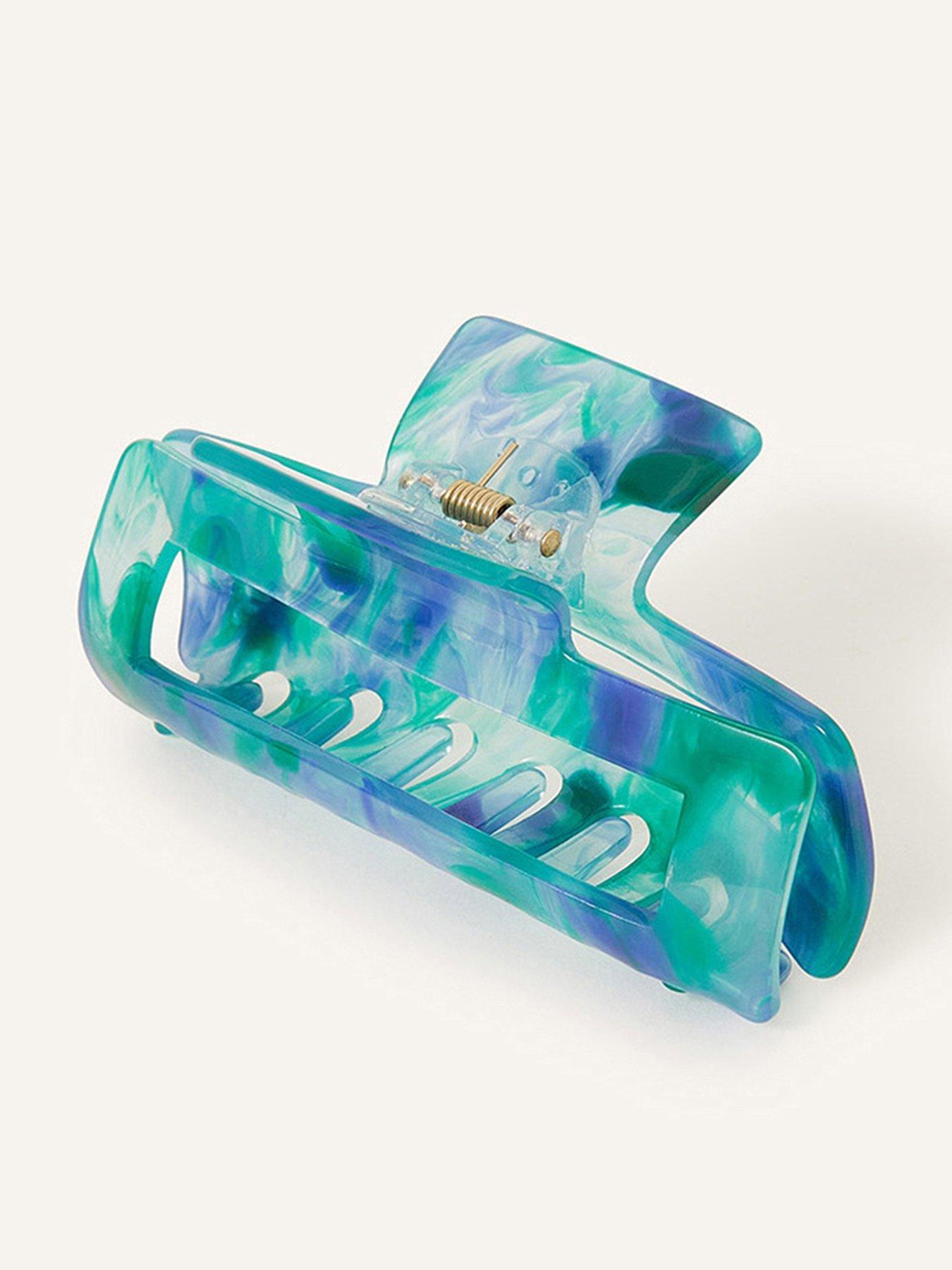 Image 1 of 3 of Accessorize Rectangular Marbled Claw Clip