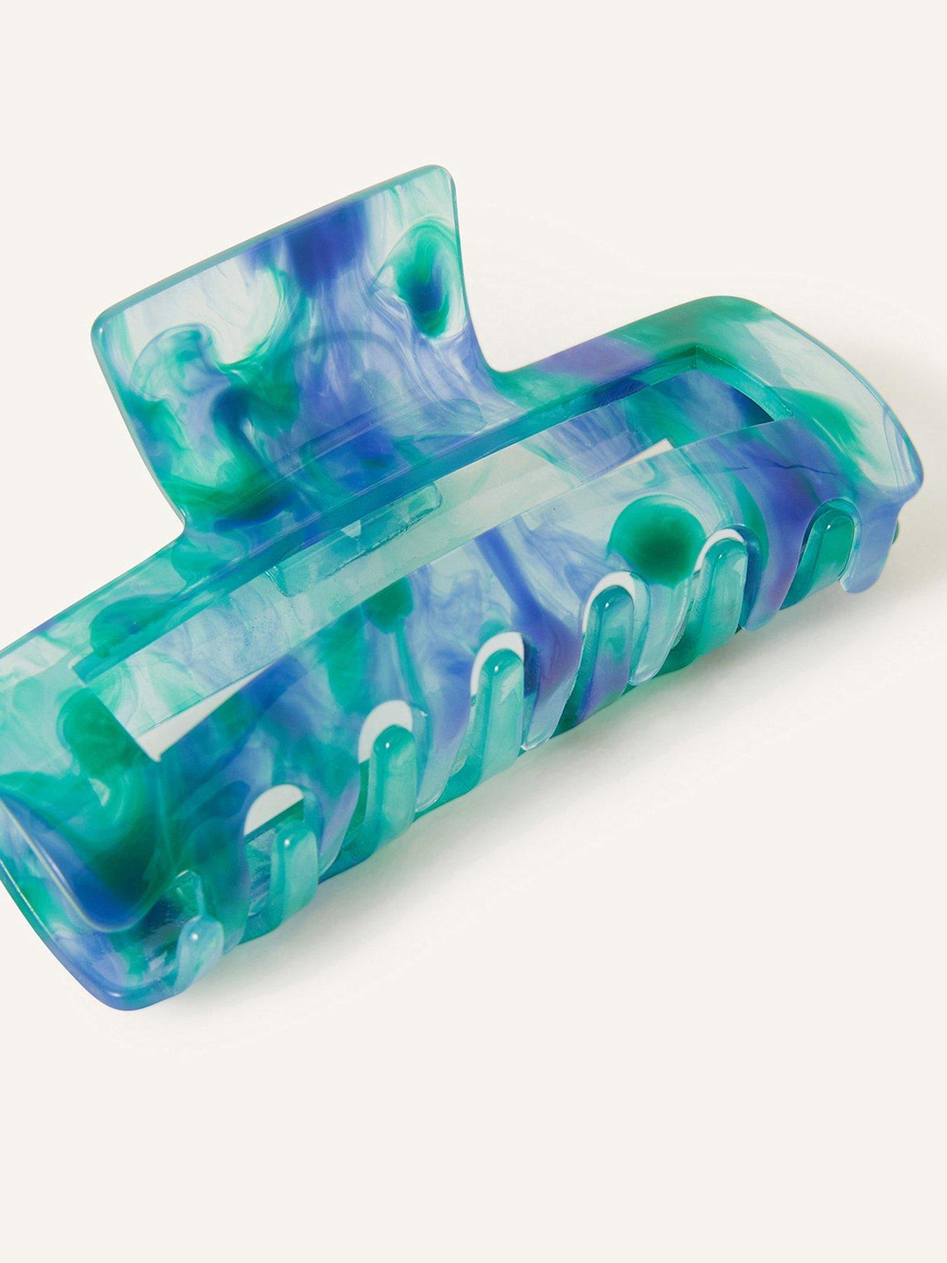 Image 3 of 3 of Accessorize Rectangular Marbled Claw Clip