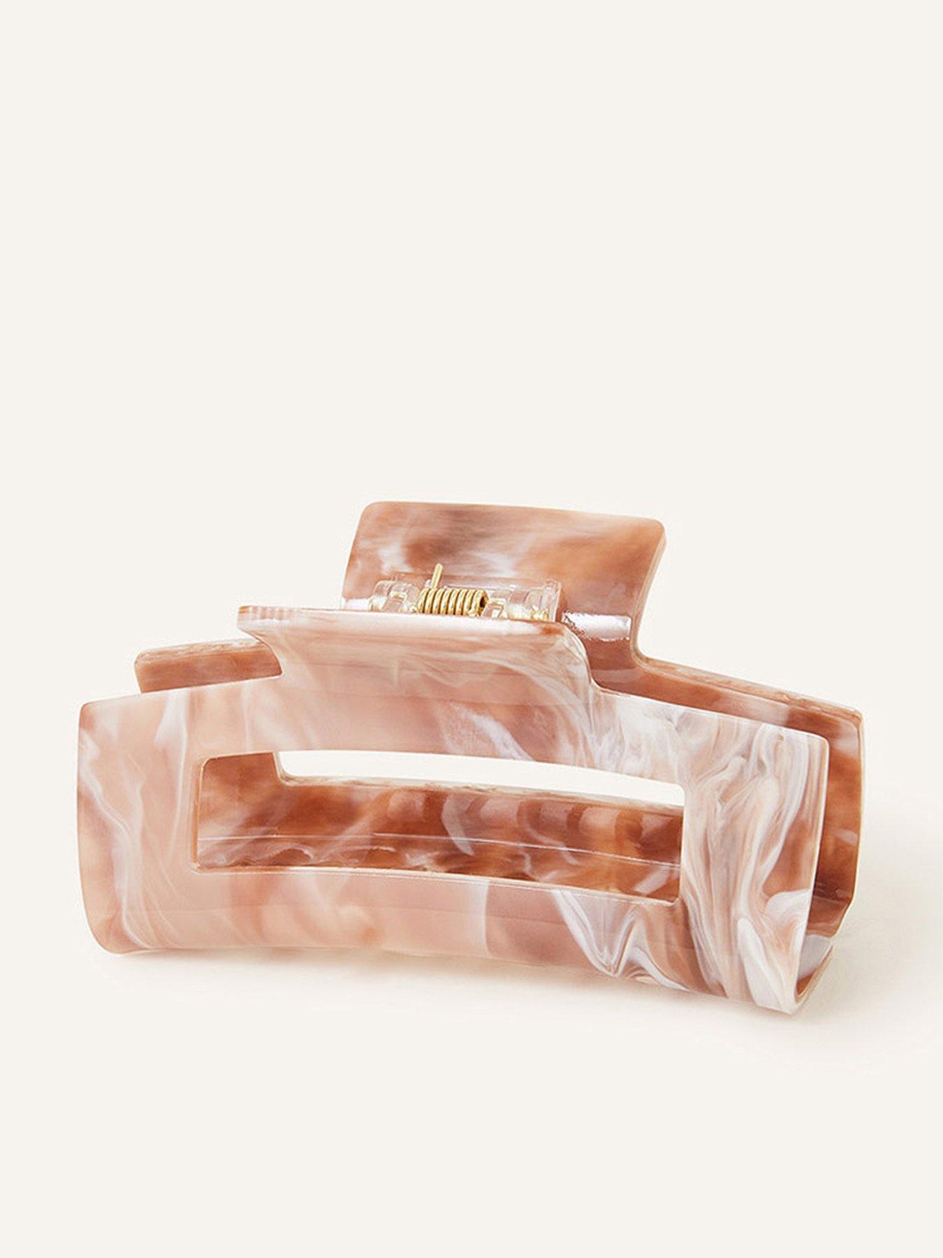 Image 1 of 3 of Accessorize Rectangular Marbled Claw Clip