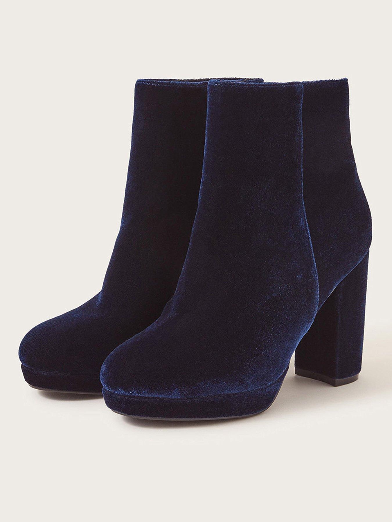 Velvet store shoe boots