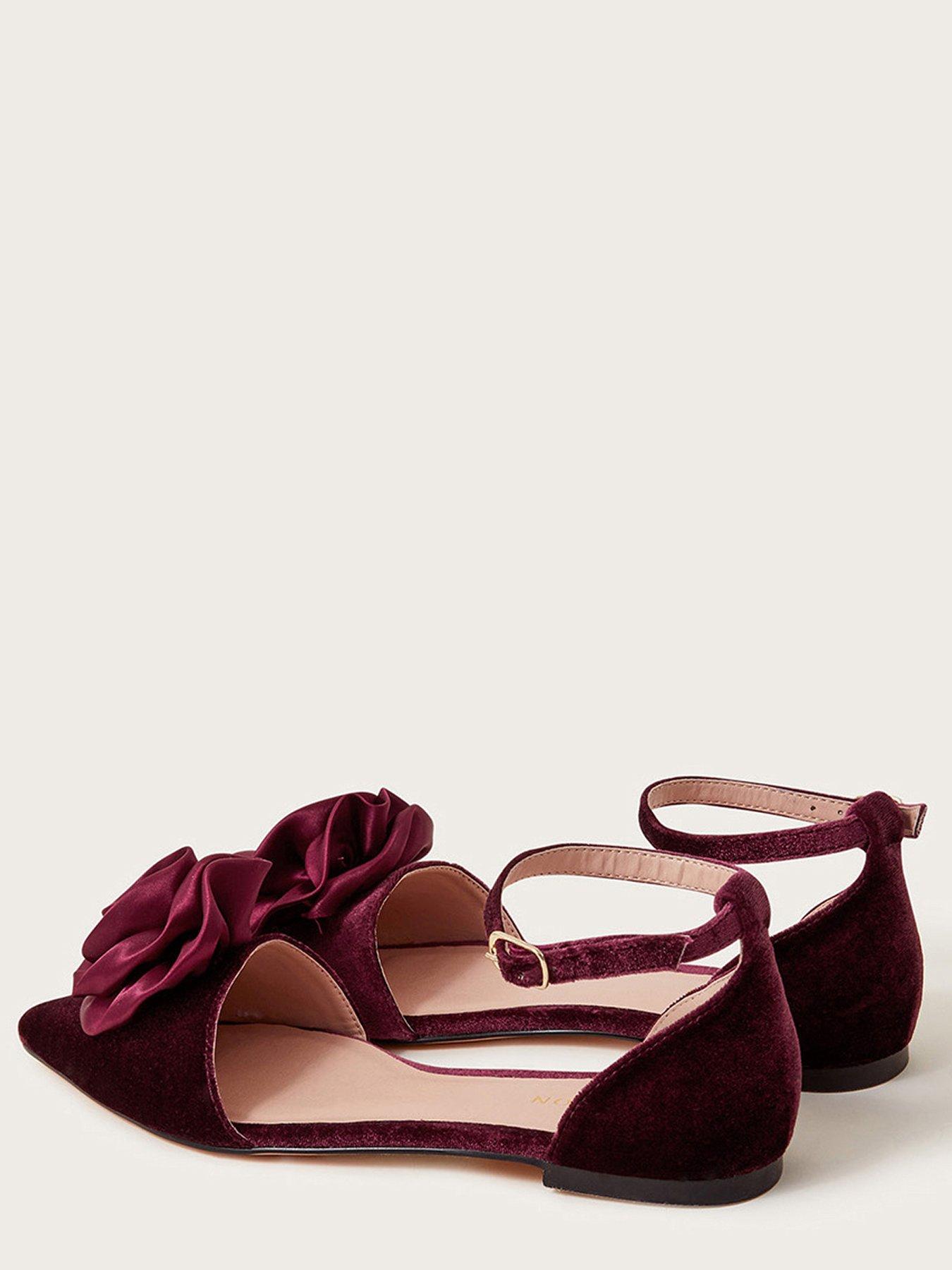 monsoon-satin-corsage-shoe-redstillFront