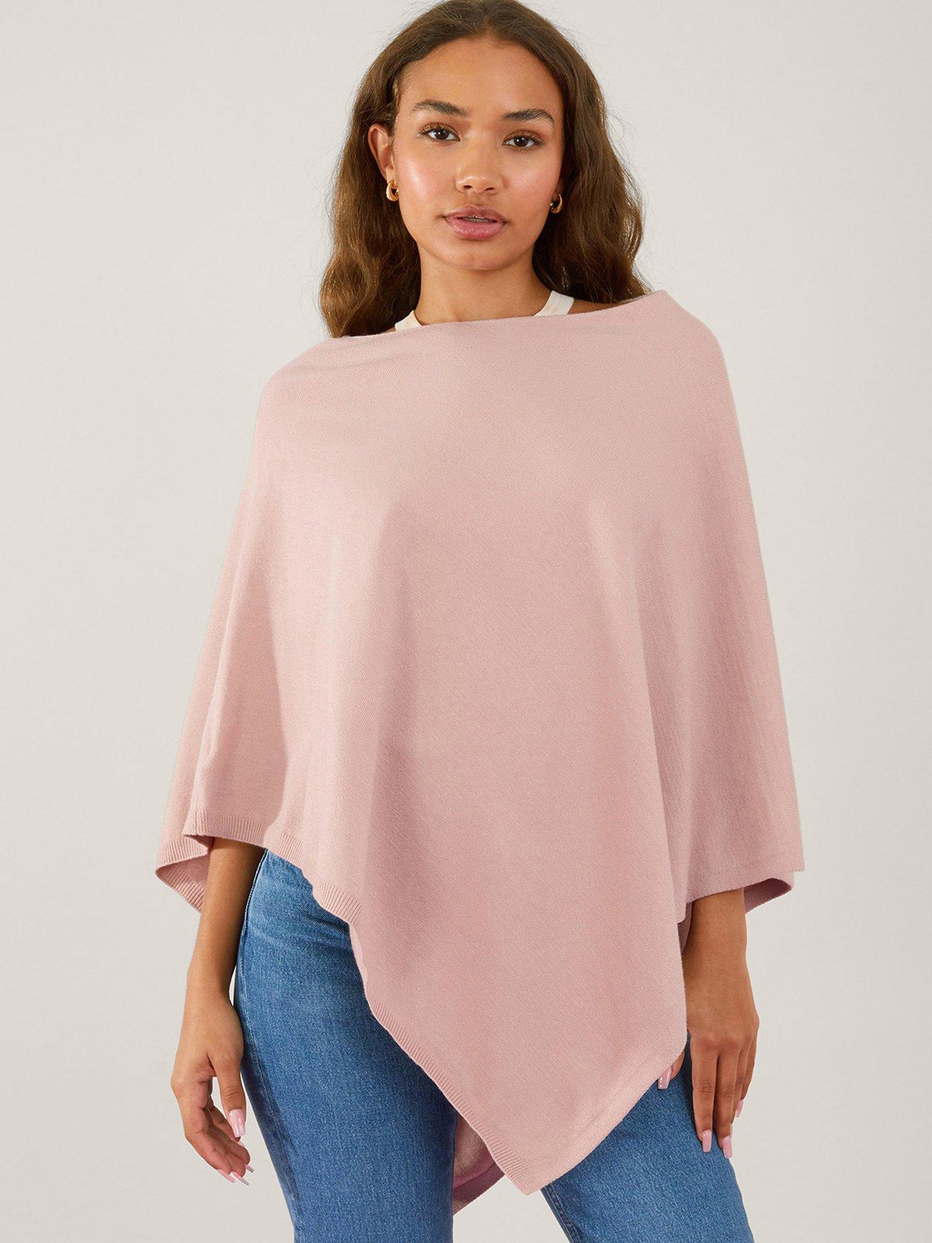 accessorize-perfect-knit-poncho-pinkfront