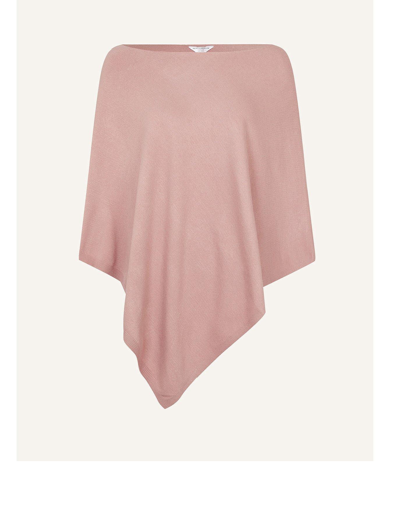 accessorize-perfect-knit-poncho-pinkfront