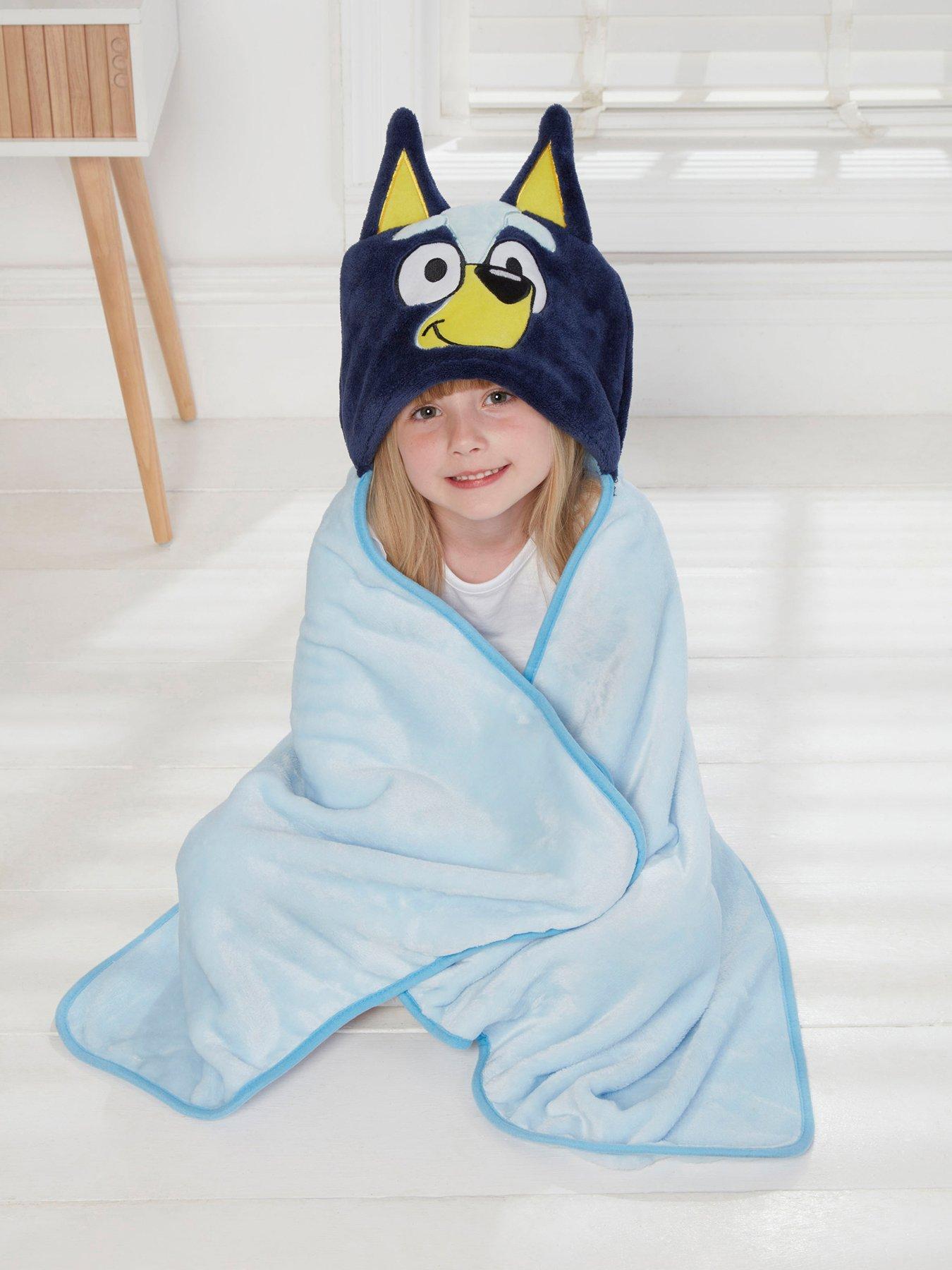 Blue hooded towel sale