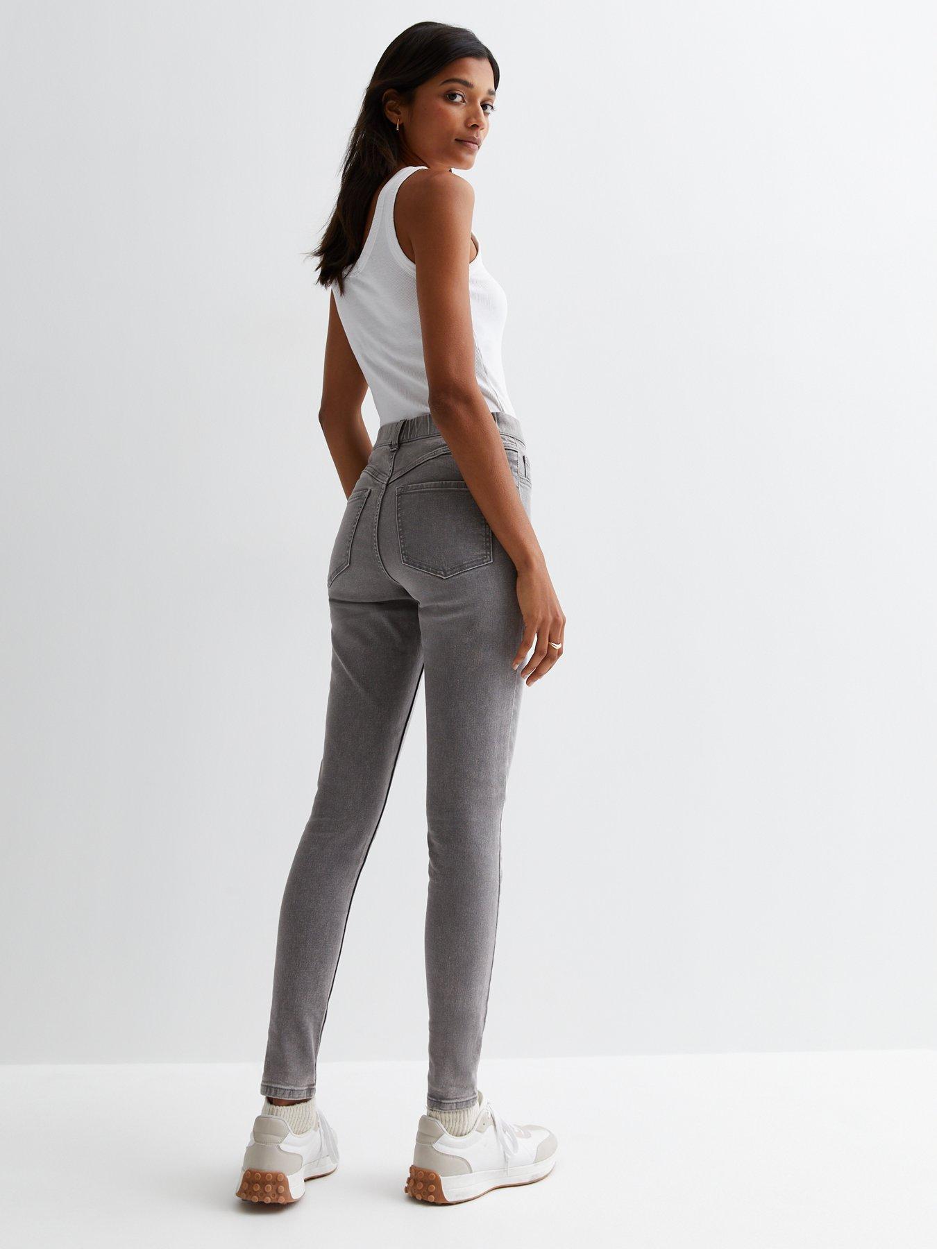New Look Emilee Pale Grey Mid Rise Lift Shape Emilee Jeggings Very Ireland
