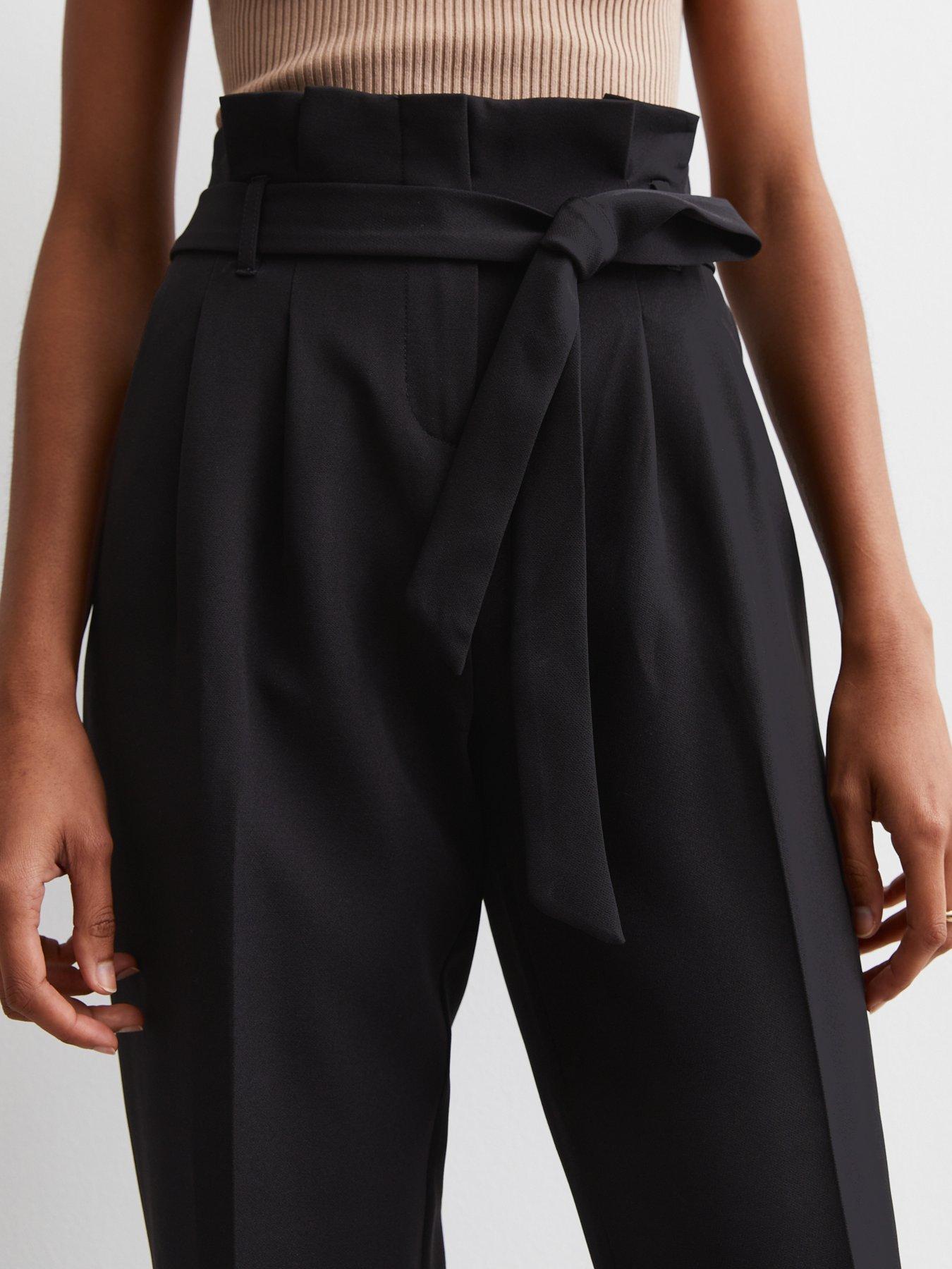 new-look-high-waist-paperbag-trousers-blackoutfit