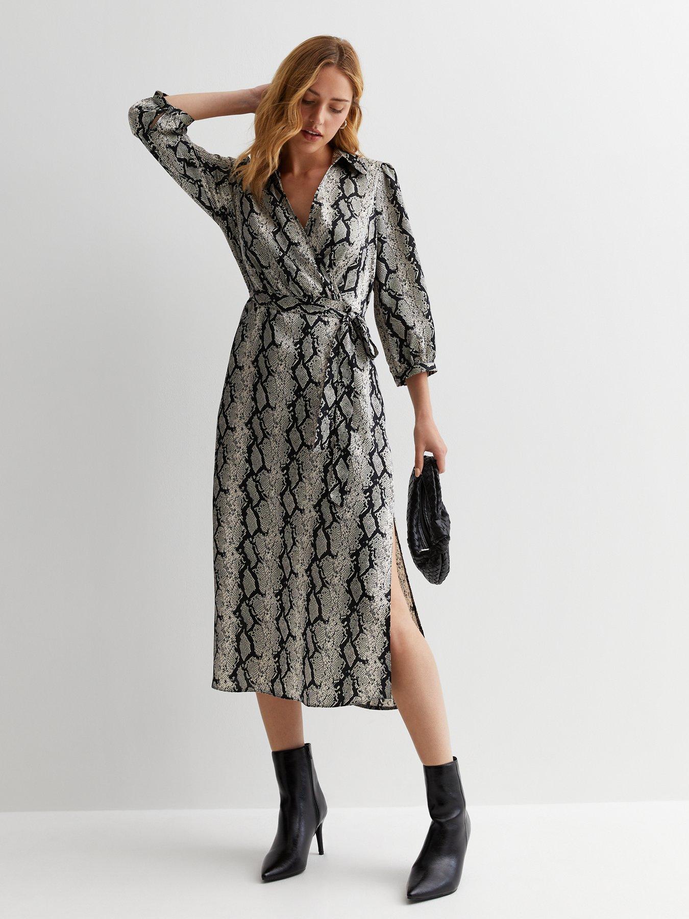 Midi dress shop snake print