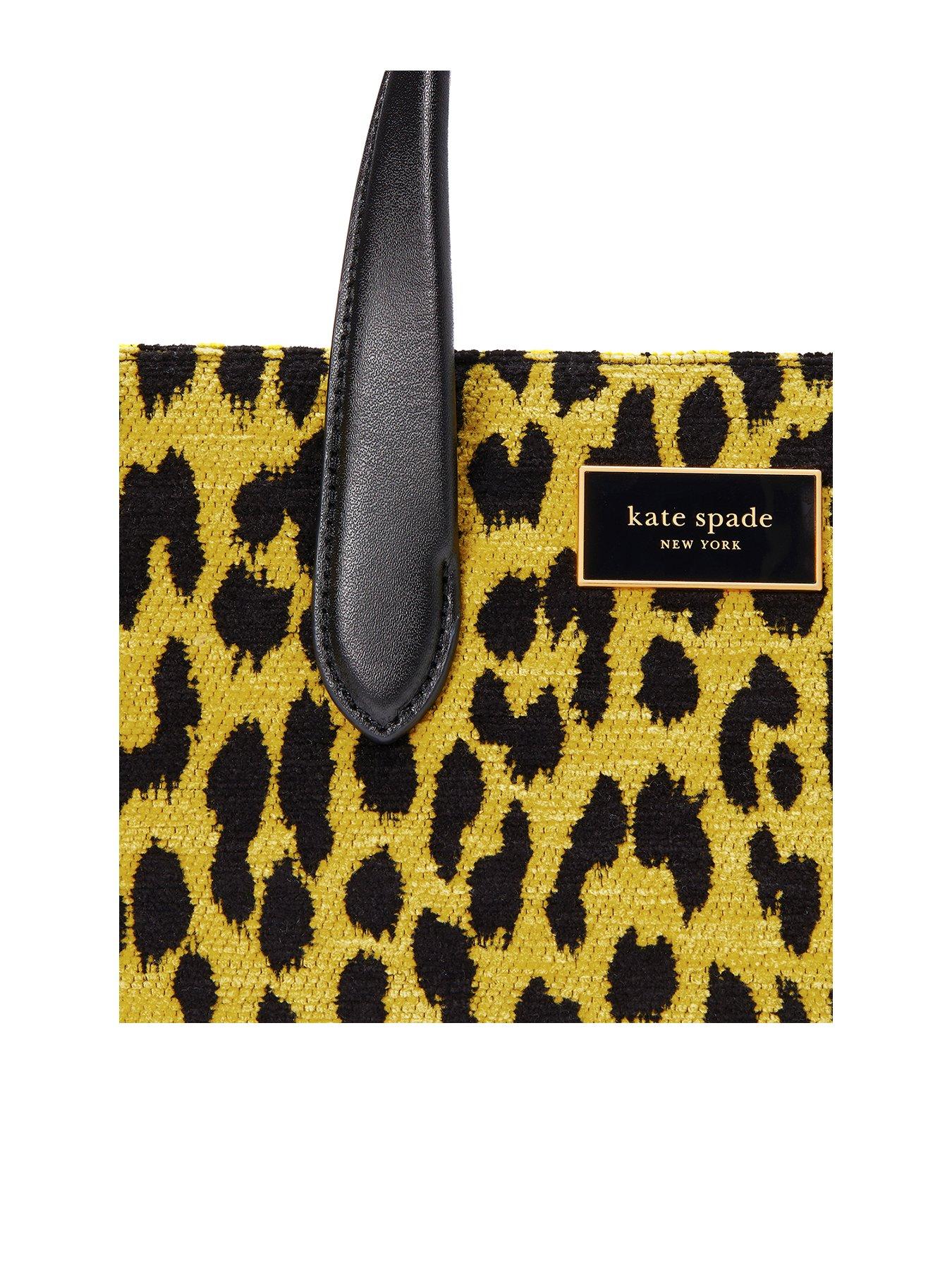 Kate Spade New York Manhattan Modern Leopard Chenille Small Tote Bag Wild Chamomile Multi Very Ireland